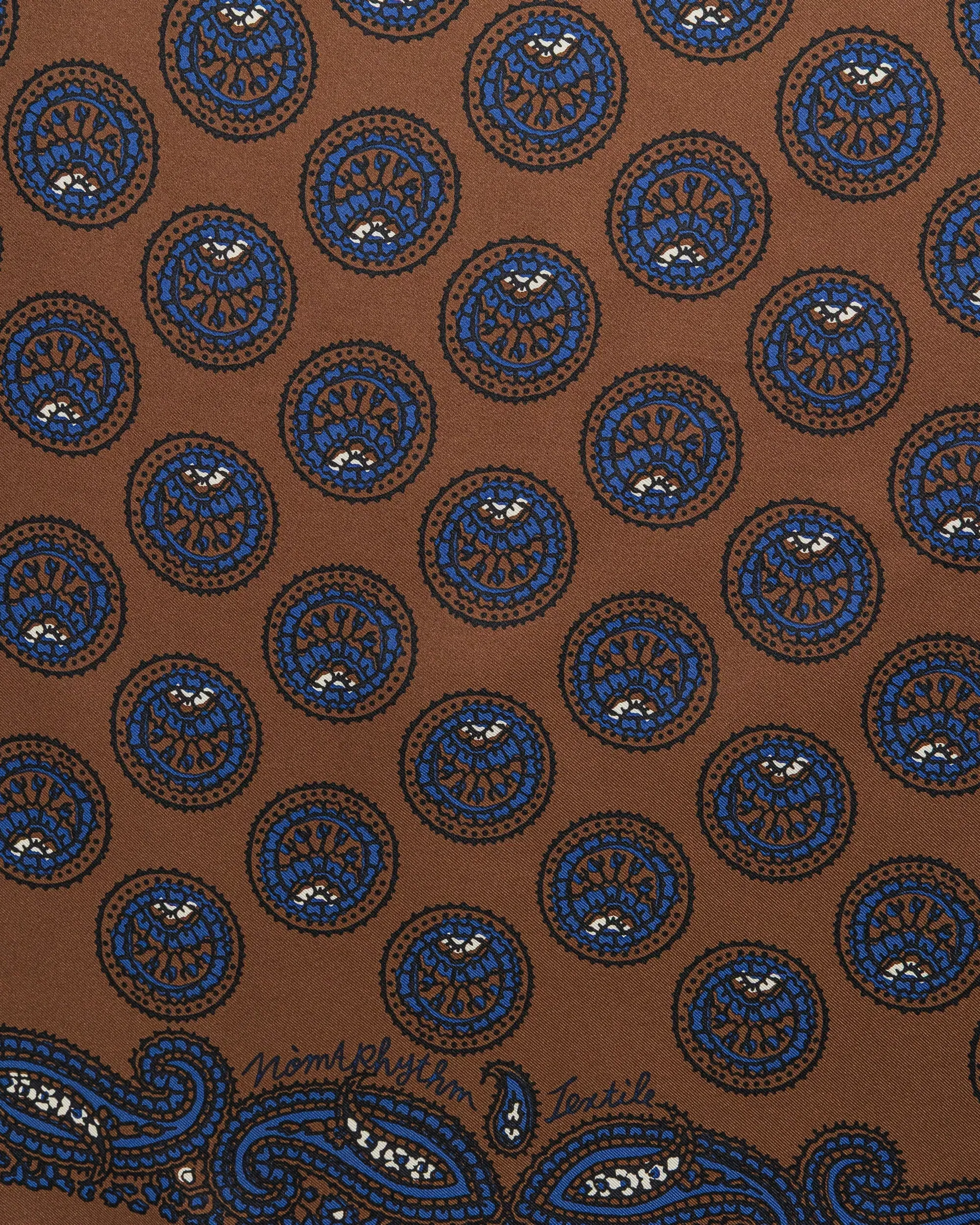 NOMARHYTHM TEXTILE Paisley Silk Bandana Scarf - Brown