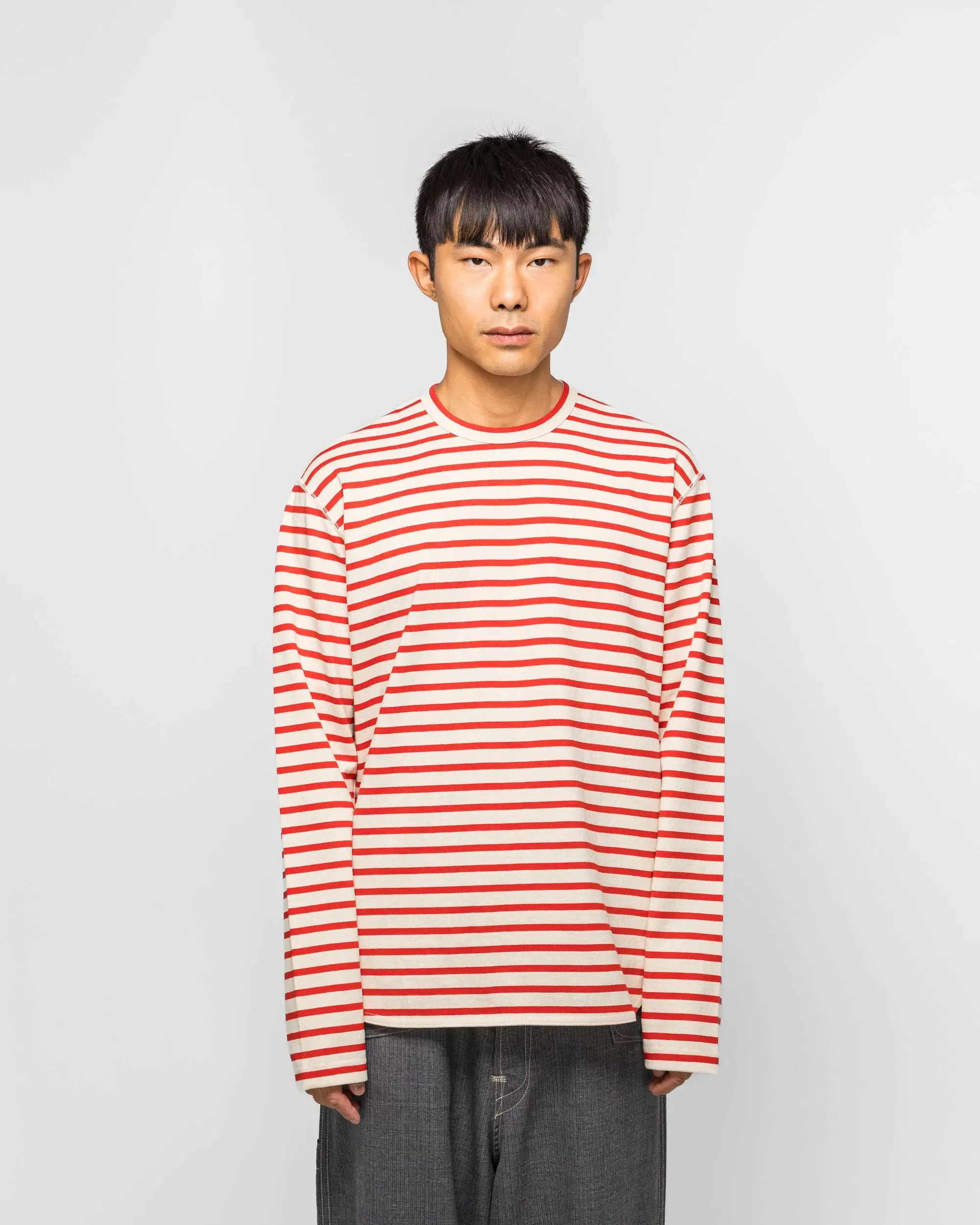 Junya Watanabe MAN Long Sleeve T-Shirt - Natural/Red