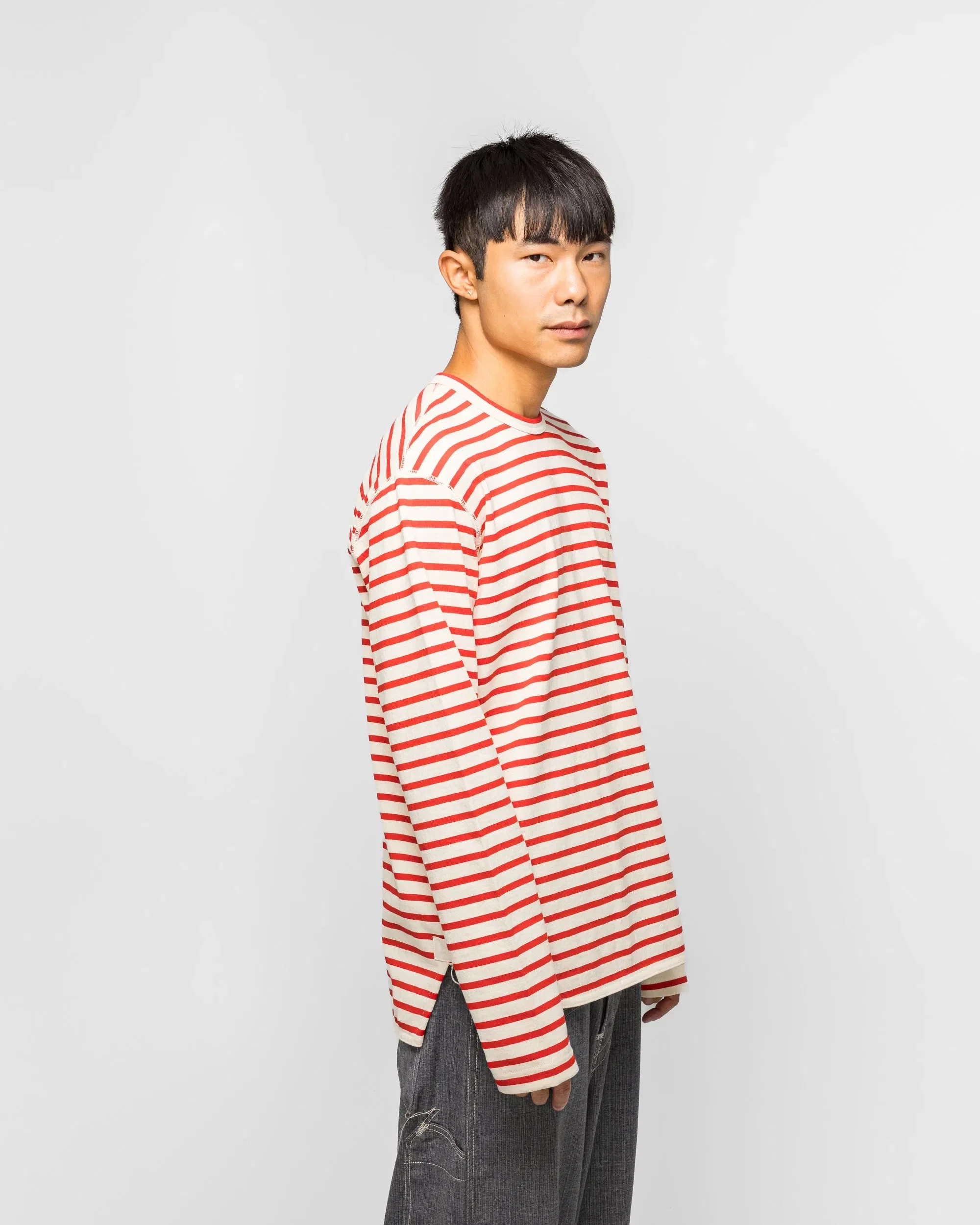 Junya Watanabe MAN Long Sleeve T-Shirt - Natural/Red