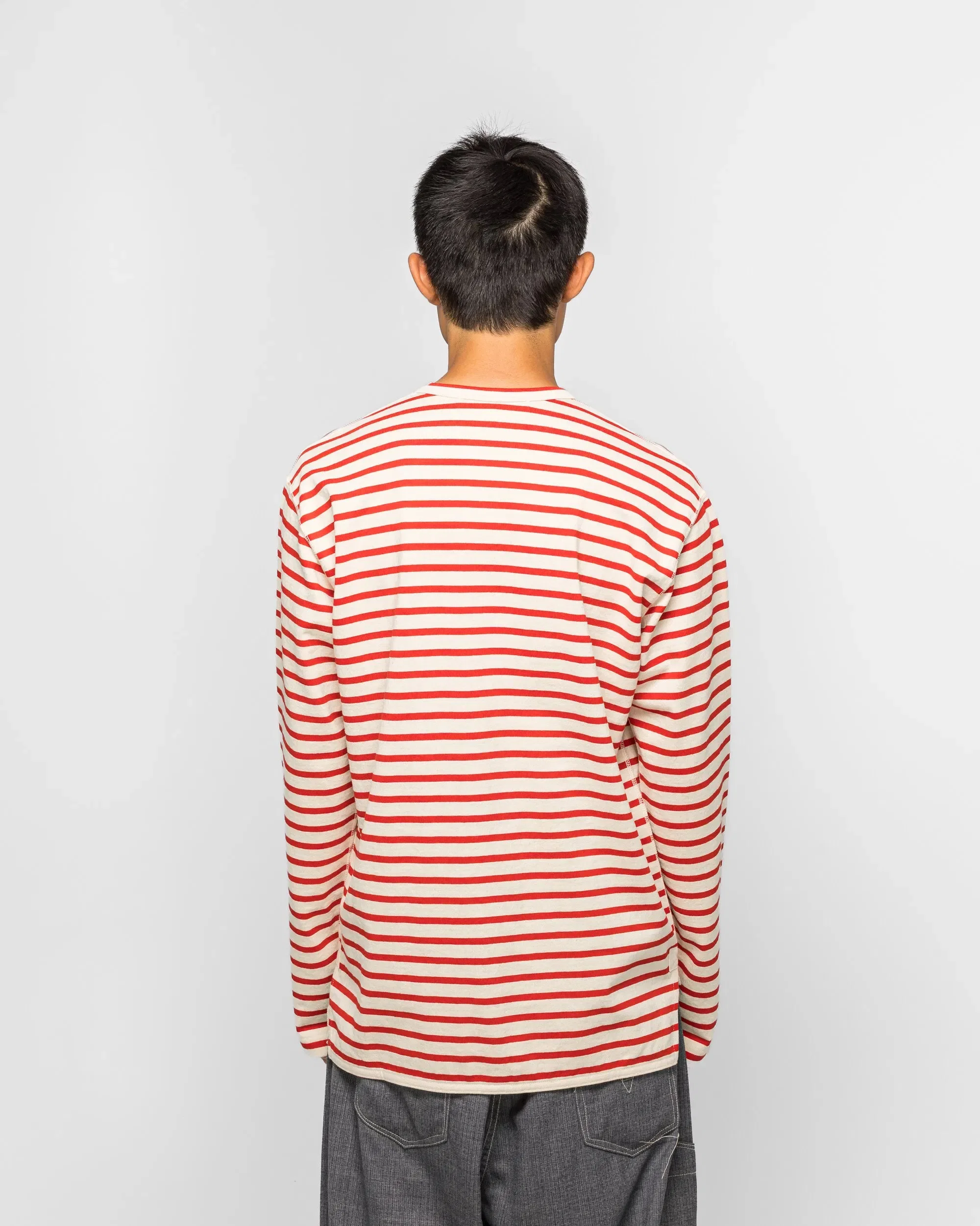 Junya Watanabe MAN Long Sleeve T-Shirt - Natural/Red