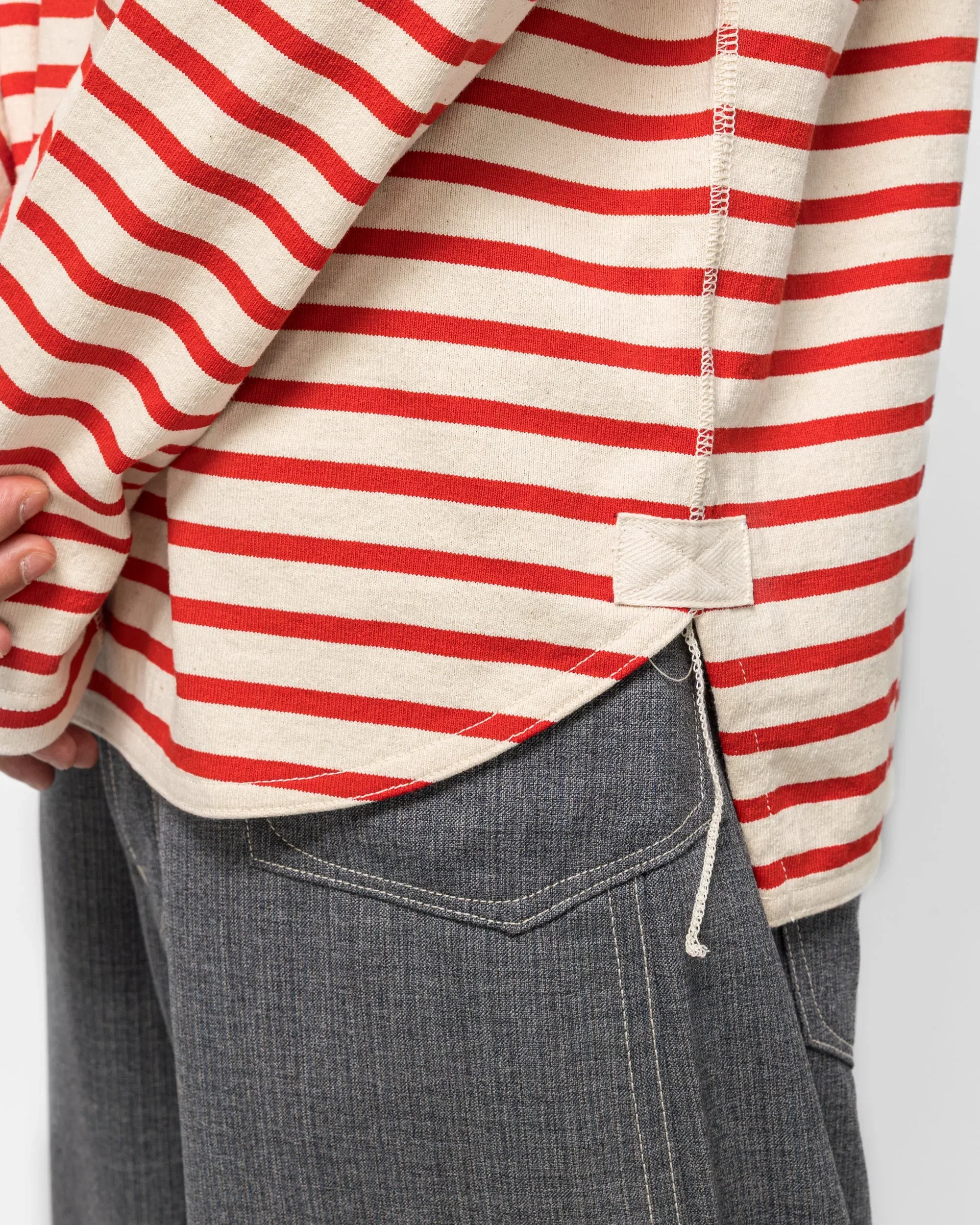 Junya Watanabe MAN Long Sleeve T-Shirt - Natural/Red