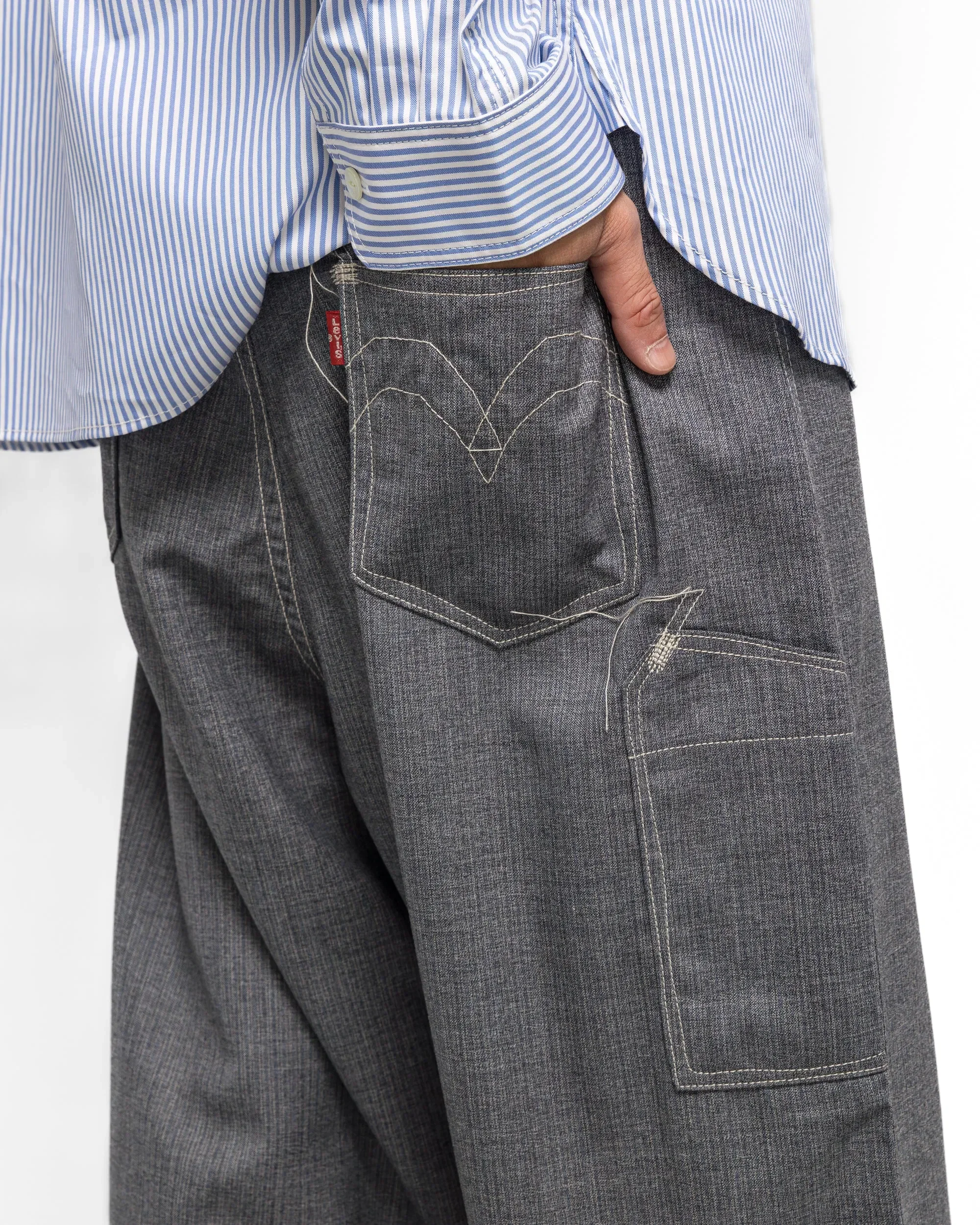Junya Watanabe MAN Hemp Canvas Print Trousers x Levi's - Indigo