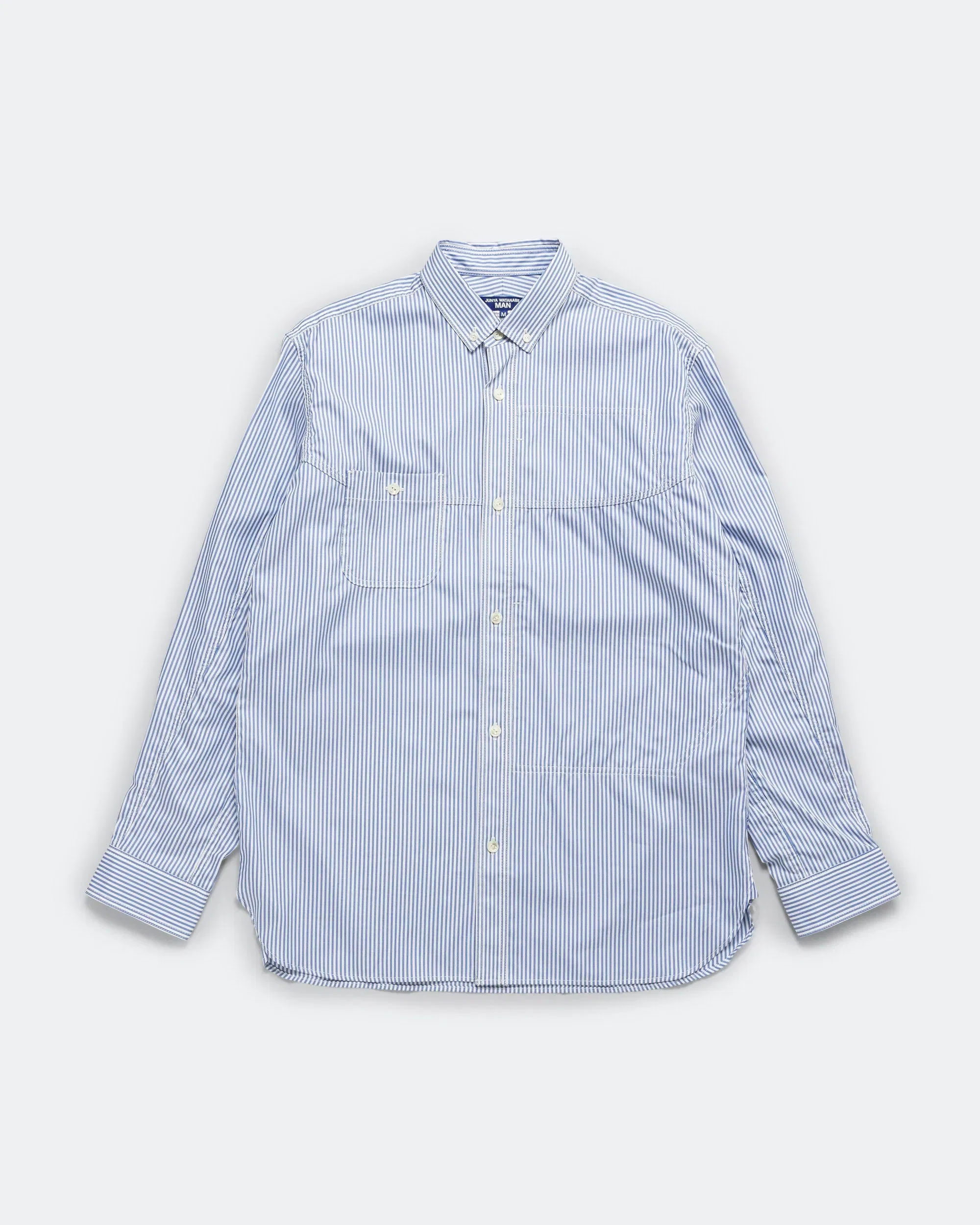Junya Watanabe MAN Cotton Stripe Shirt - Blue/White