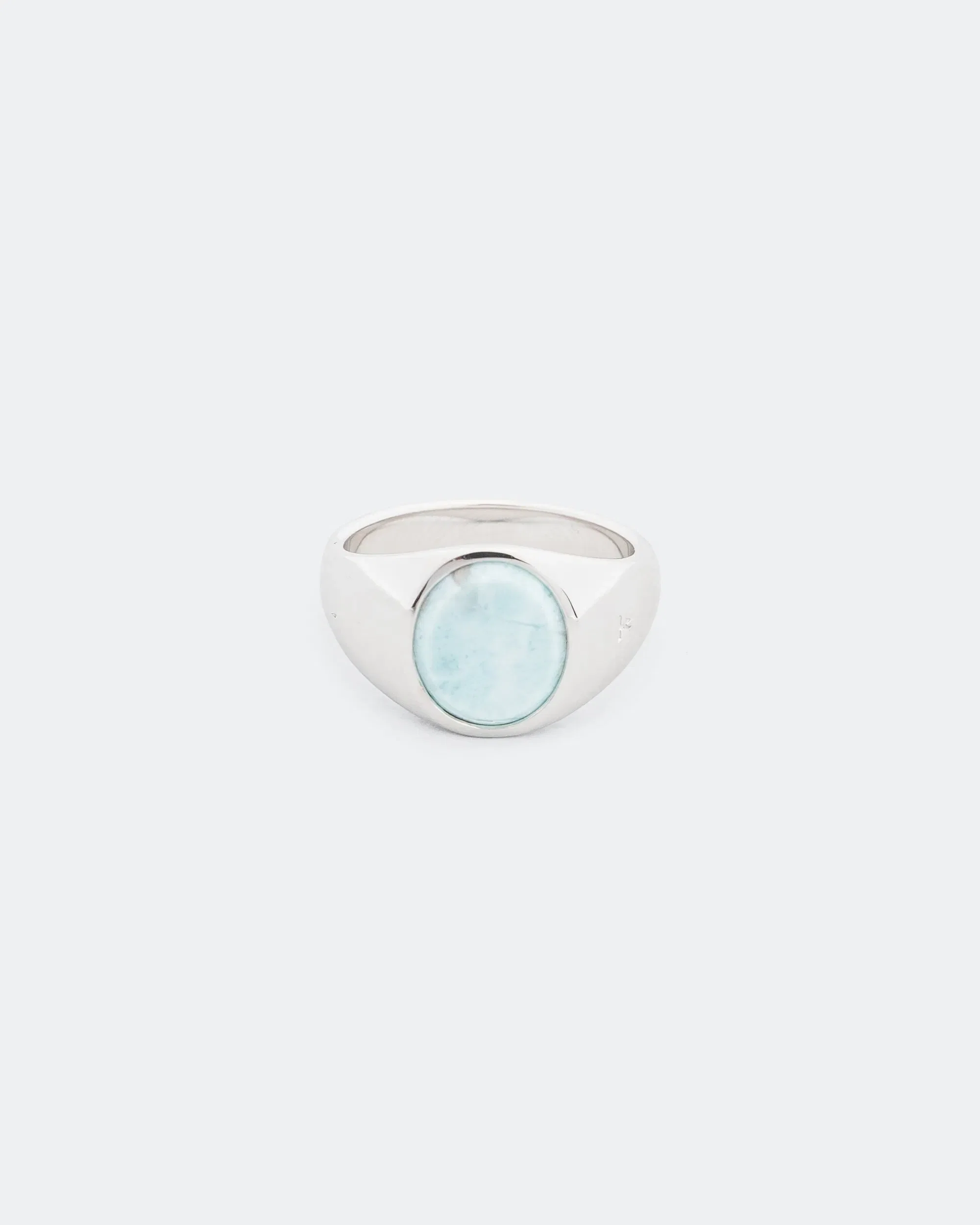 Tom Wood Kim Ring Ice Blue - Larimar/925 Silver