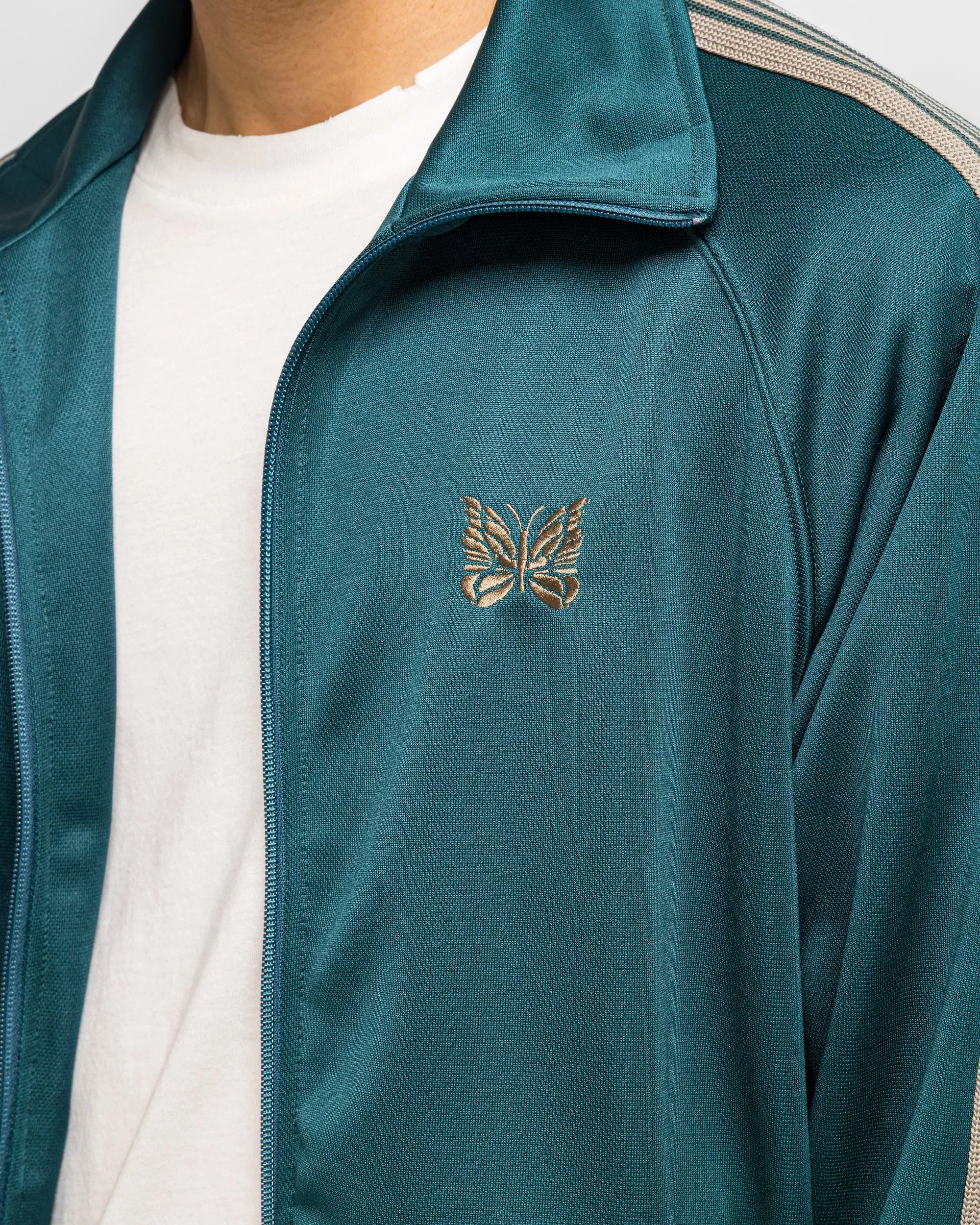 Needles Track Jacket - Green Poly Smooth