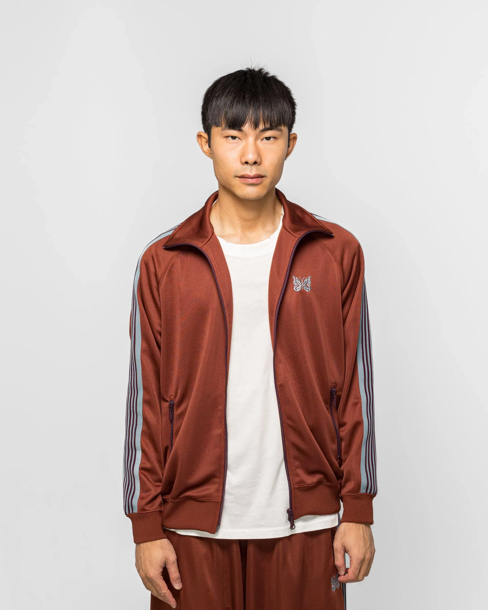 Needles Track Jacket - Rust Poly Smooth