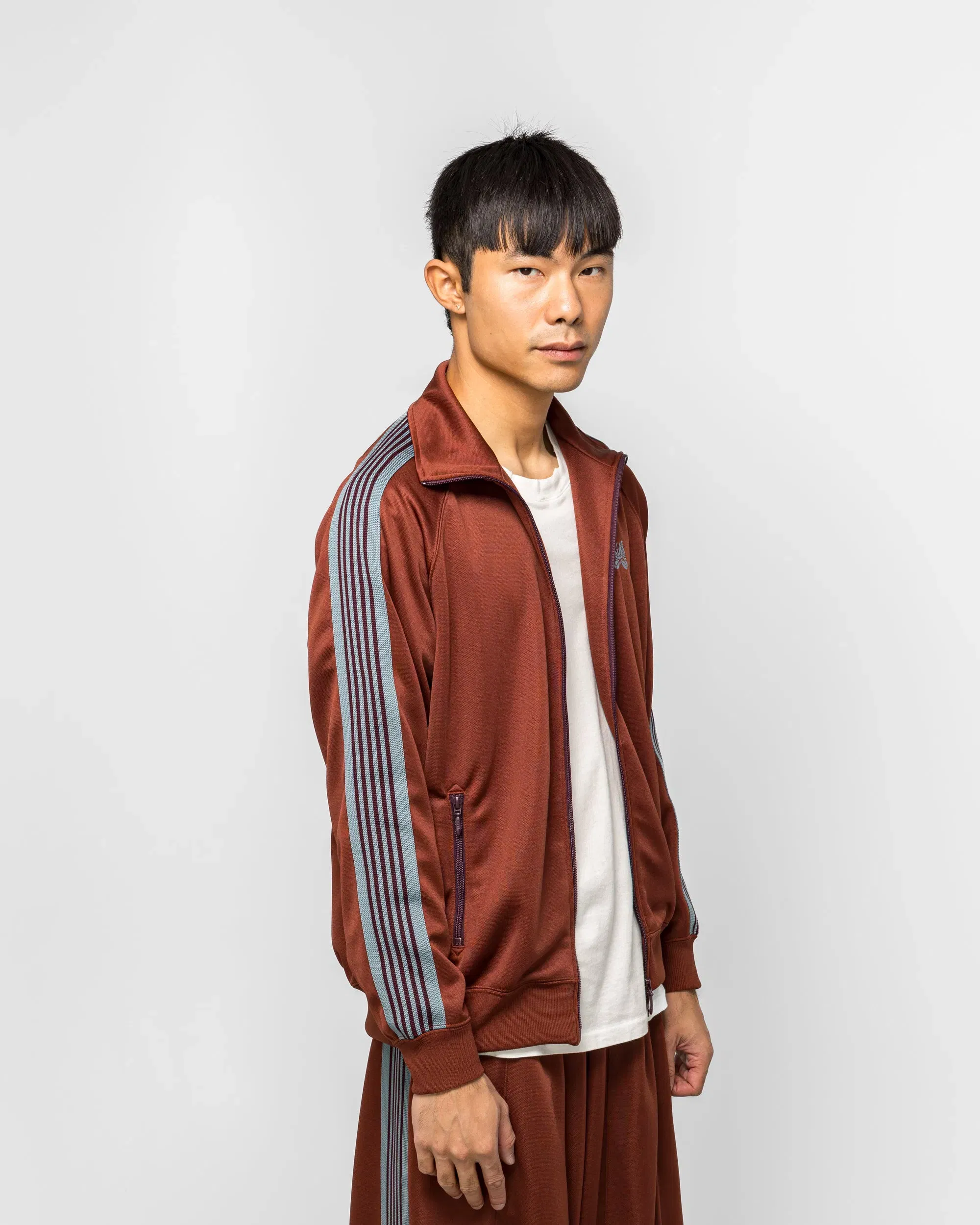 Needles Track Jacket - Rust Poly Smooth