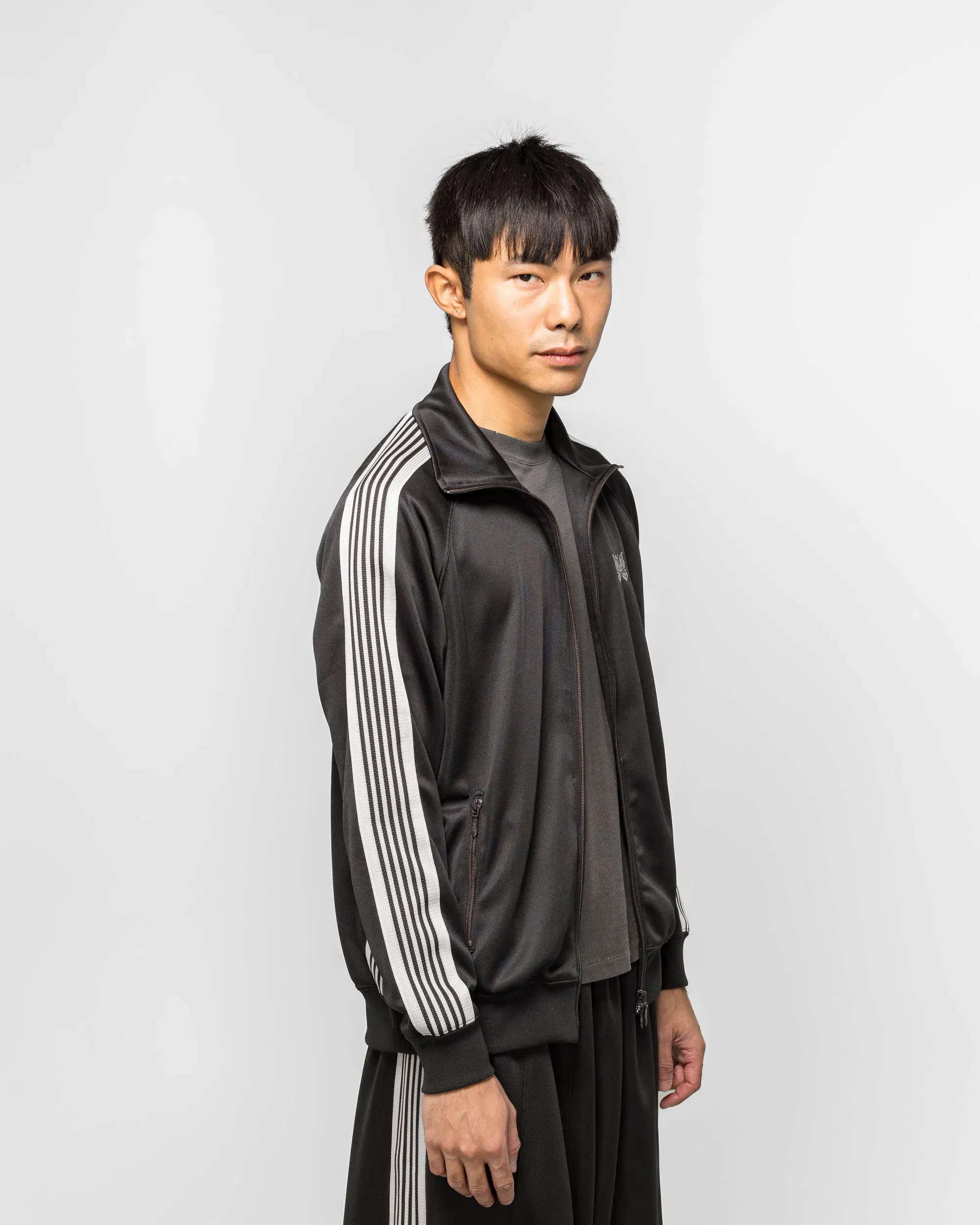 Needles Track Jacket - Charcoal Poly Smooth
