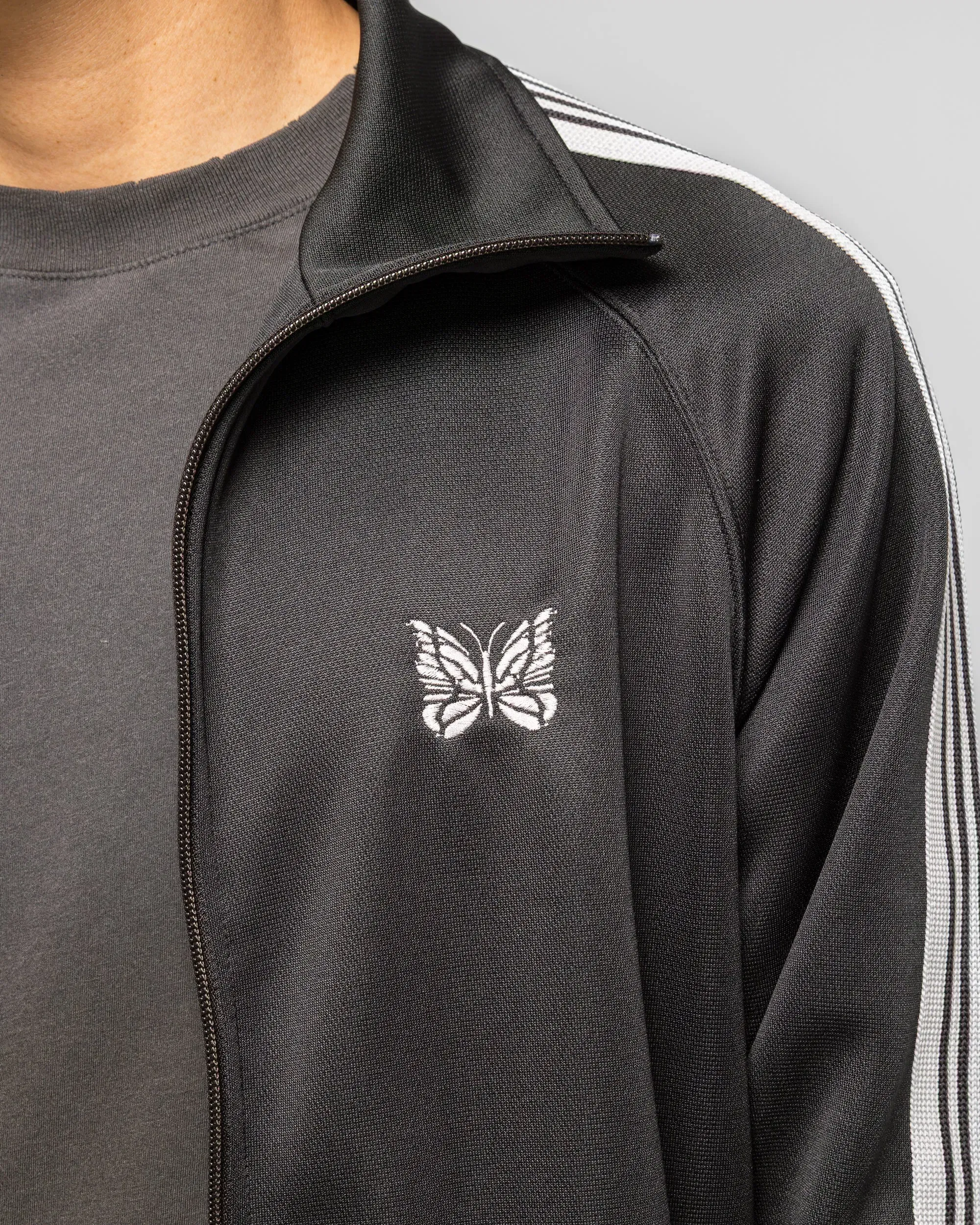 Needles Track Jacket - Charcoal Poly Smooth