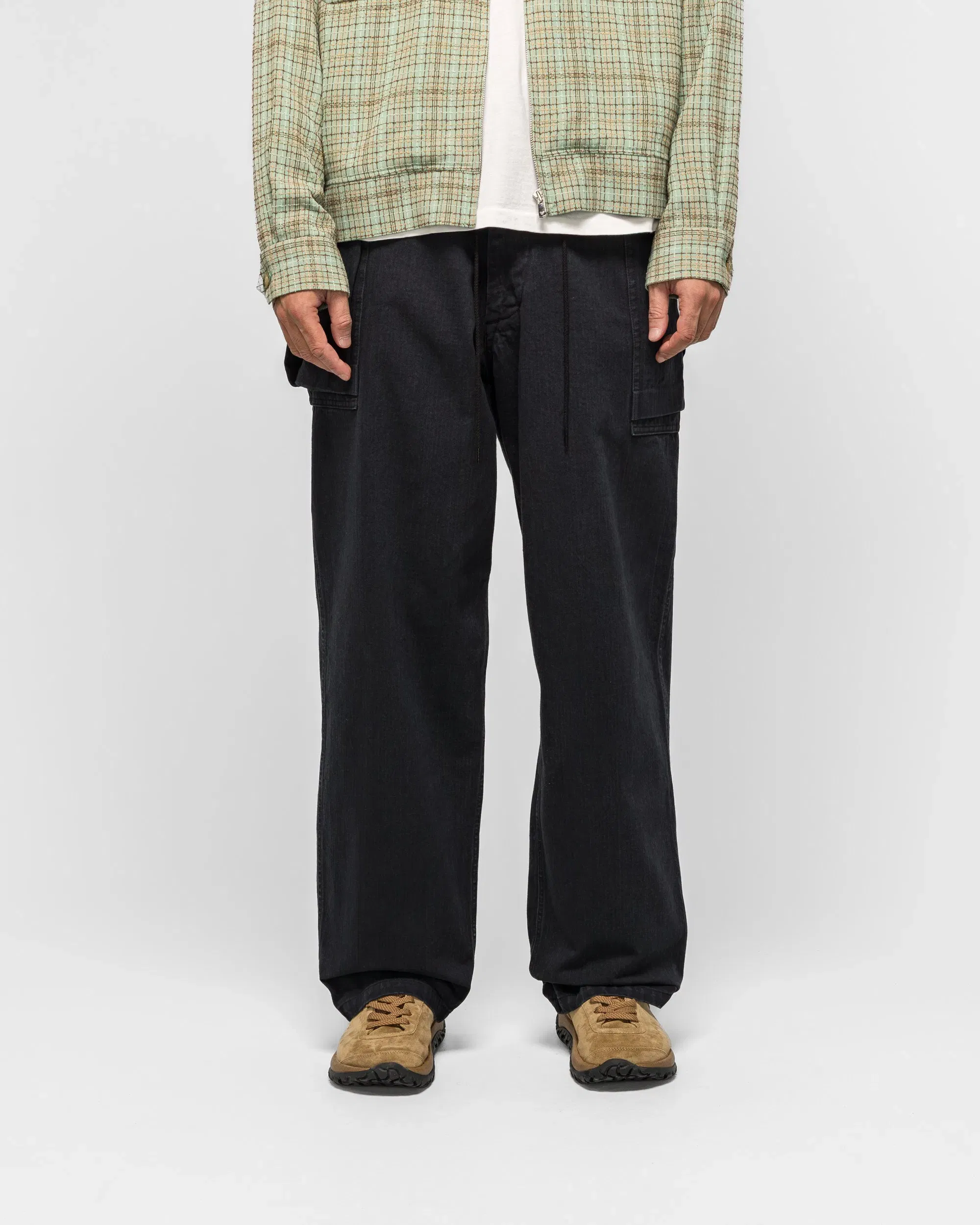 Needles String Field Pant - Black Cotton Herringbone