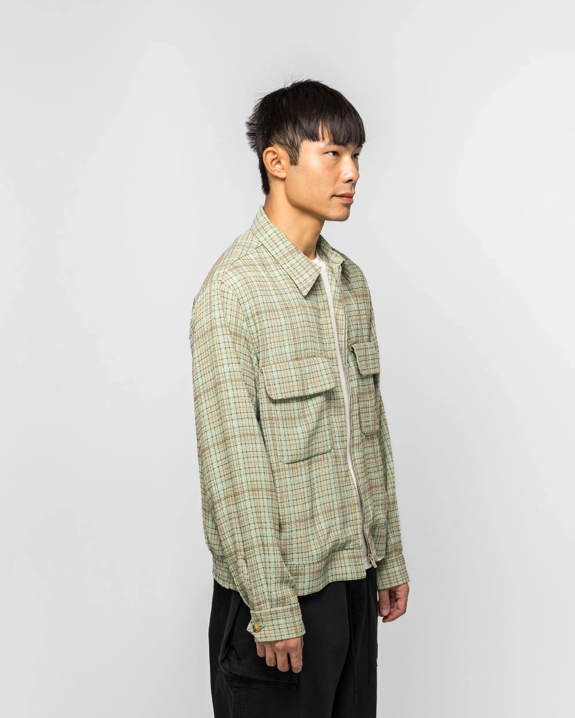 Needles Sports Jacket - Mint Dobby Grid
