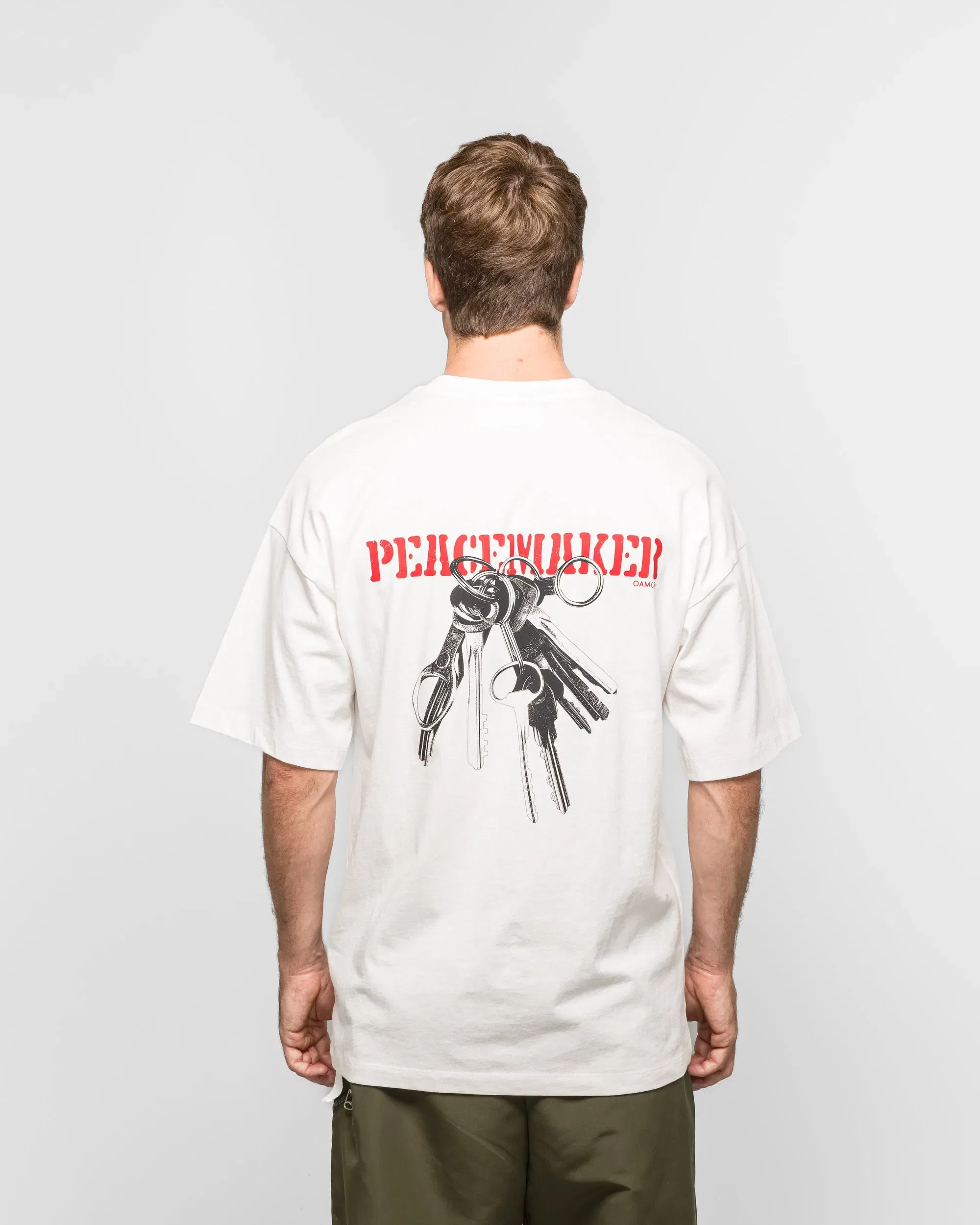 OAMC Peacemaker Oversize Keys Print Tee - White