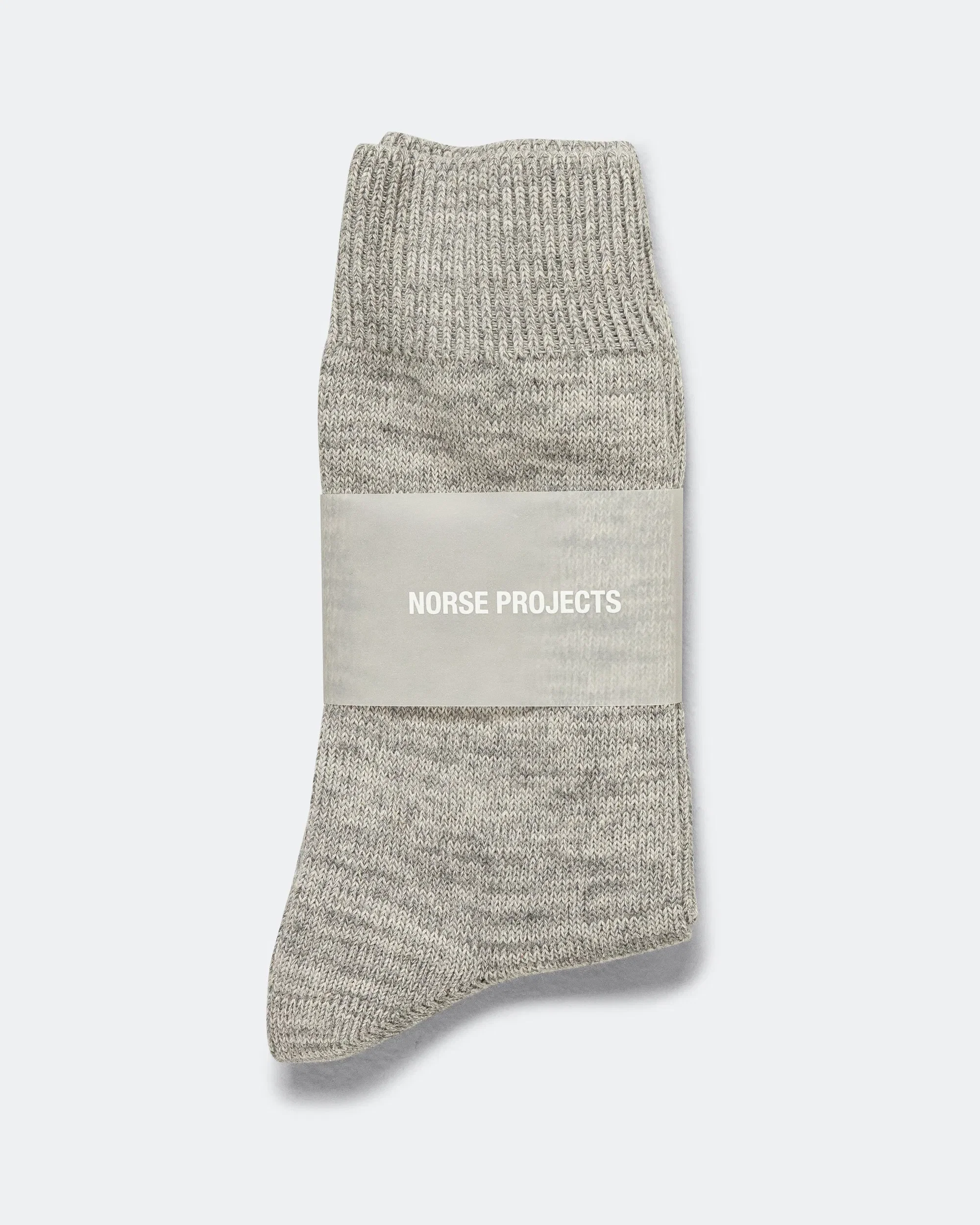 Norse Projects Bykle Heavy Cotton Twist Sock - Light Grey Melange