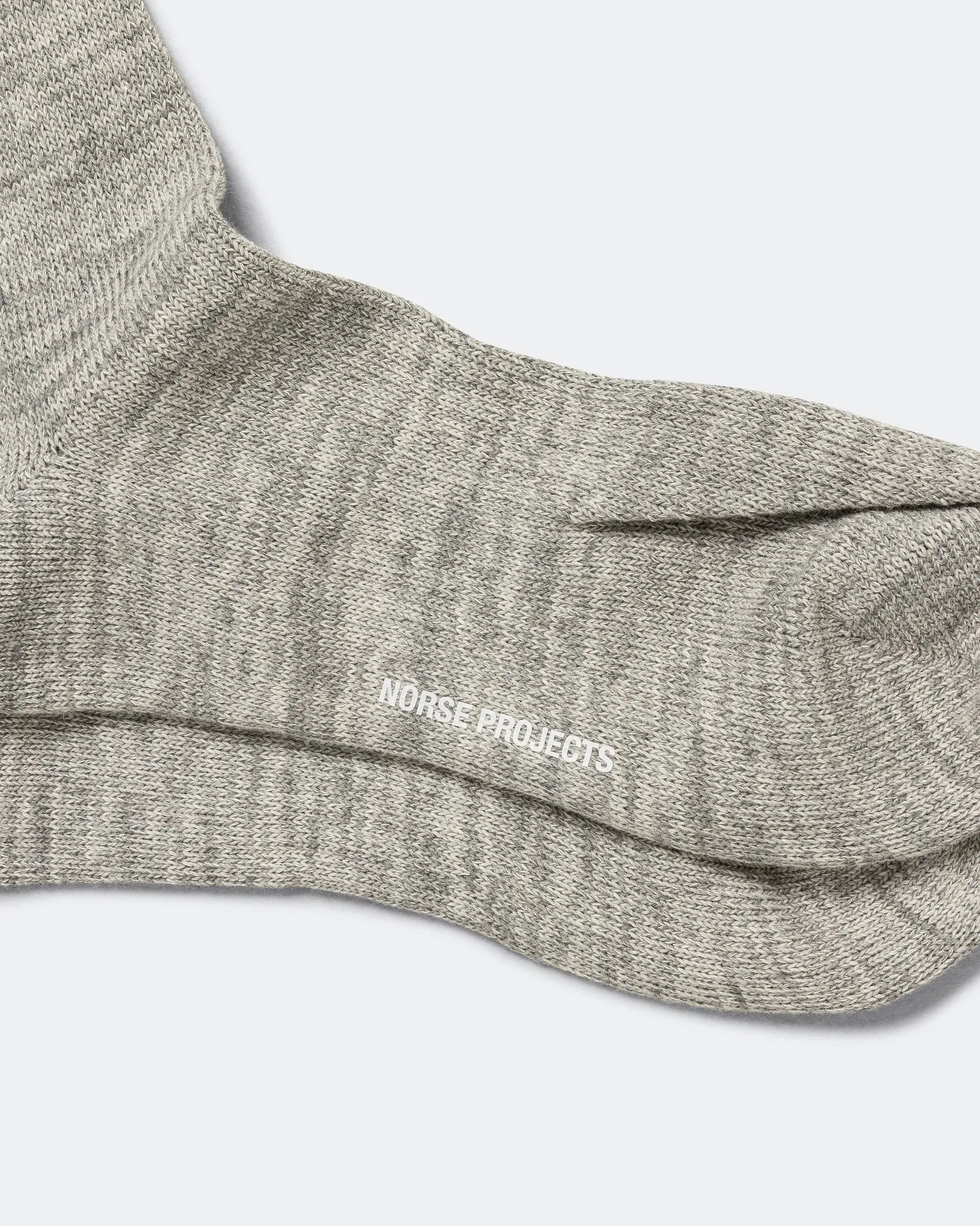 Norse Projects Bykle Heavy Cotton Twist Sock - Light Grey Melange