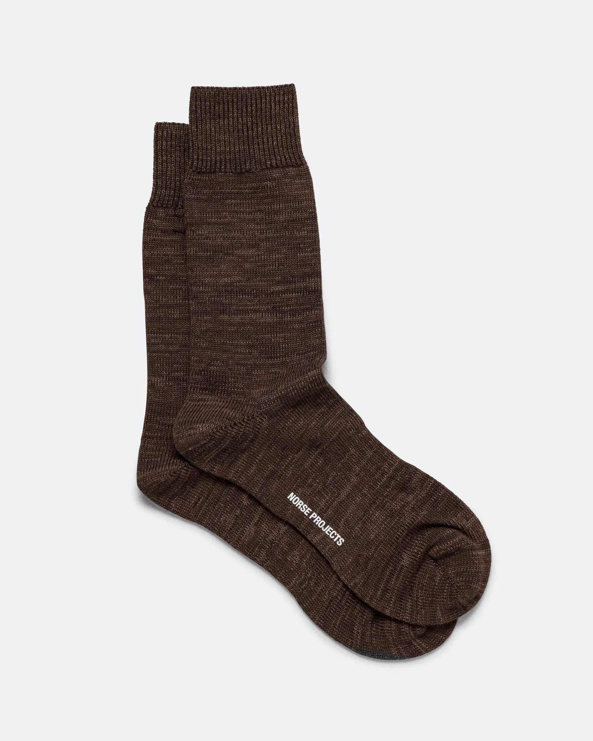 Norse Projects Bykle Heavy Cotton Twist Sock - Delicioso Brown
