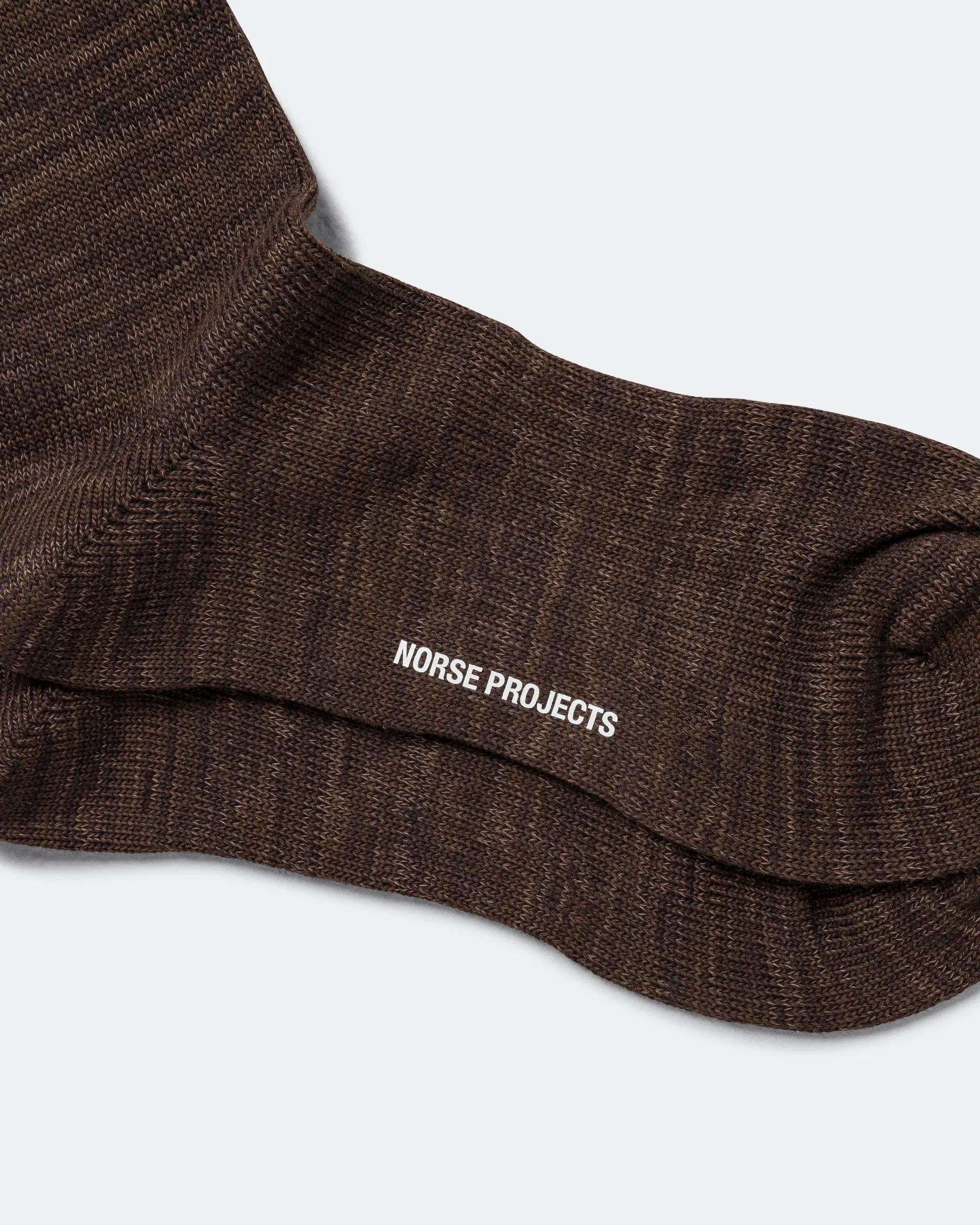 Norse Projects Bykle Heavy Cotton Twist Sock - Delicioso Brown
