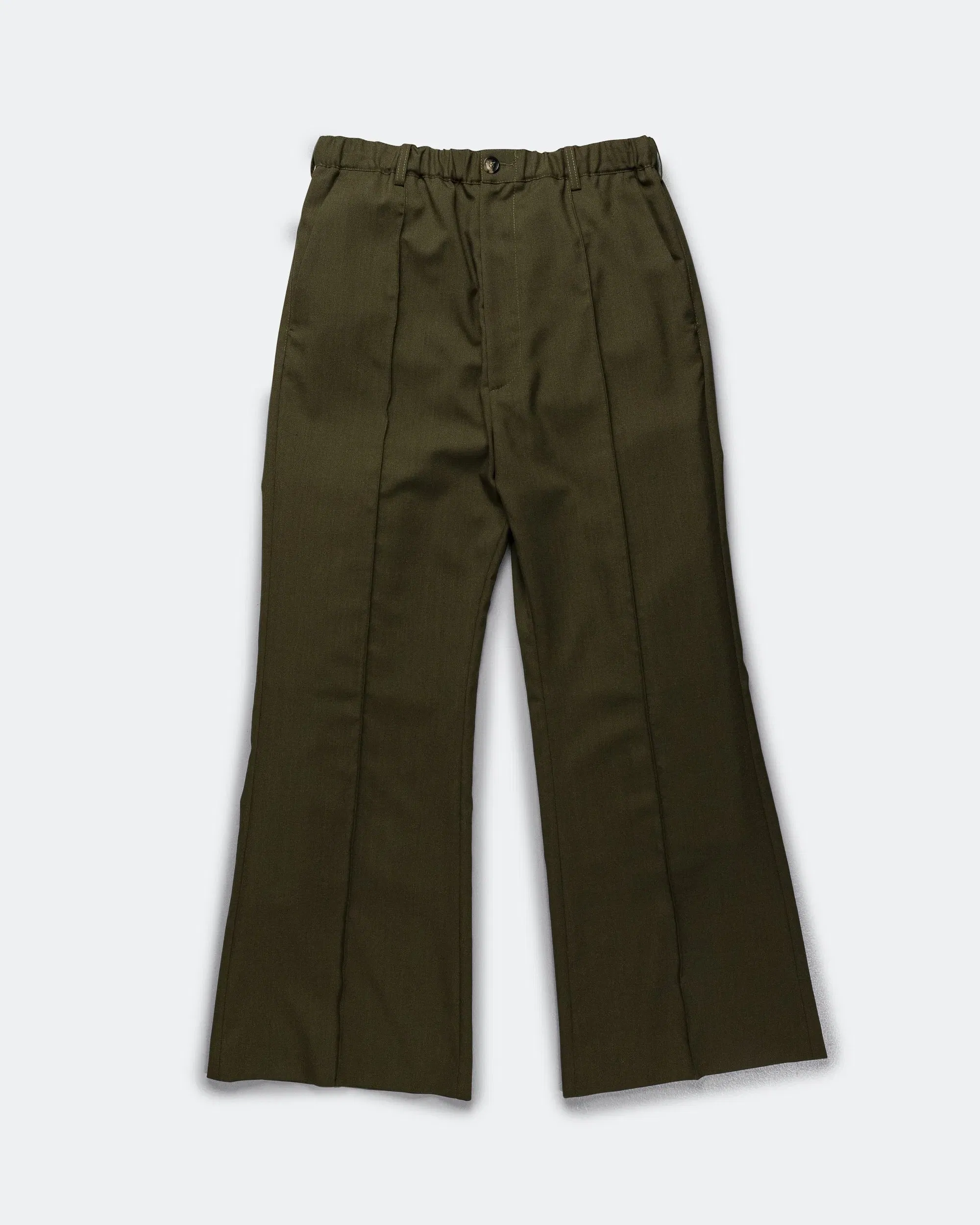 Marni Tropical Wool Trousers - Deep Sage