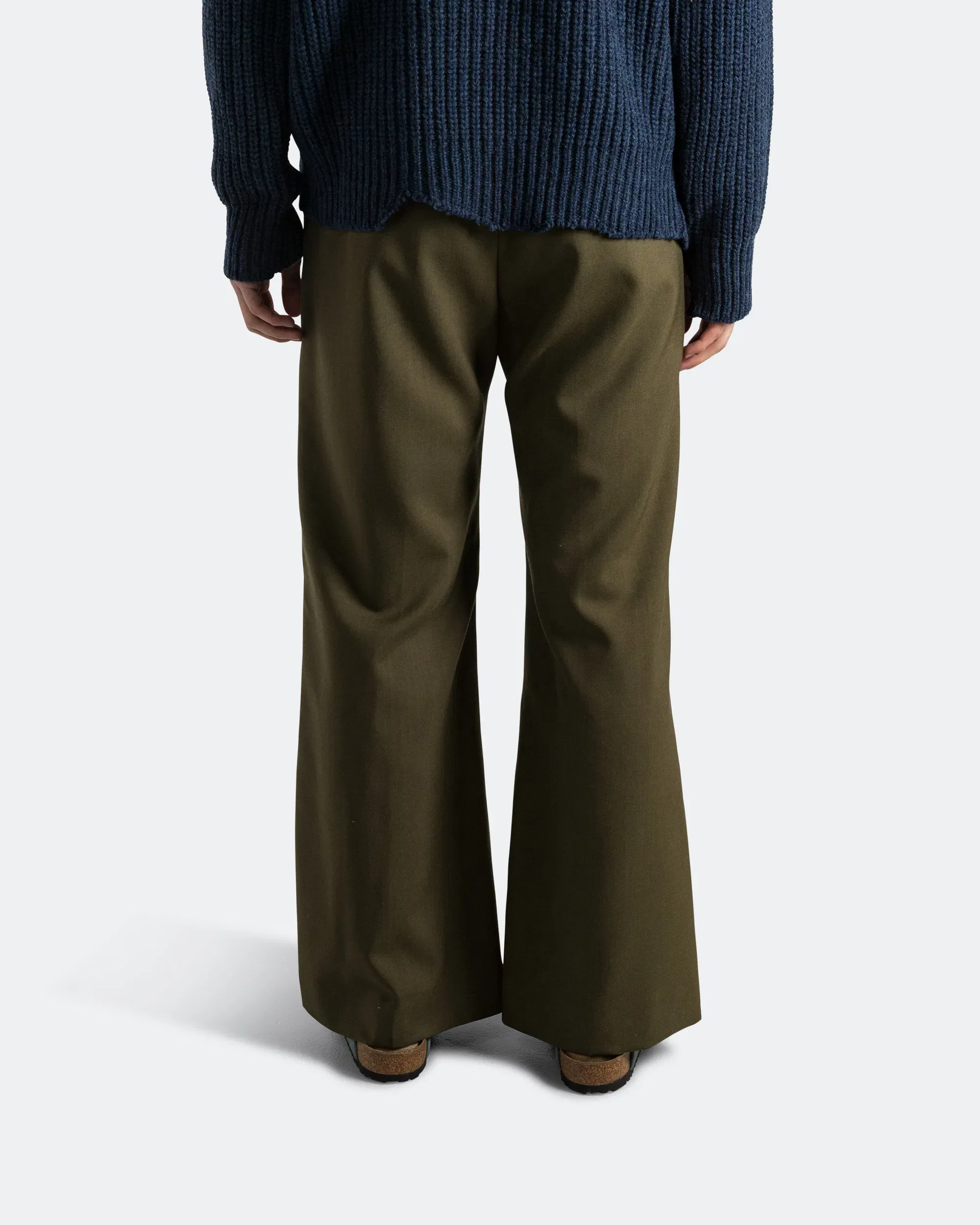 Marni Tropical Wool Trousers - Deep Sage