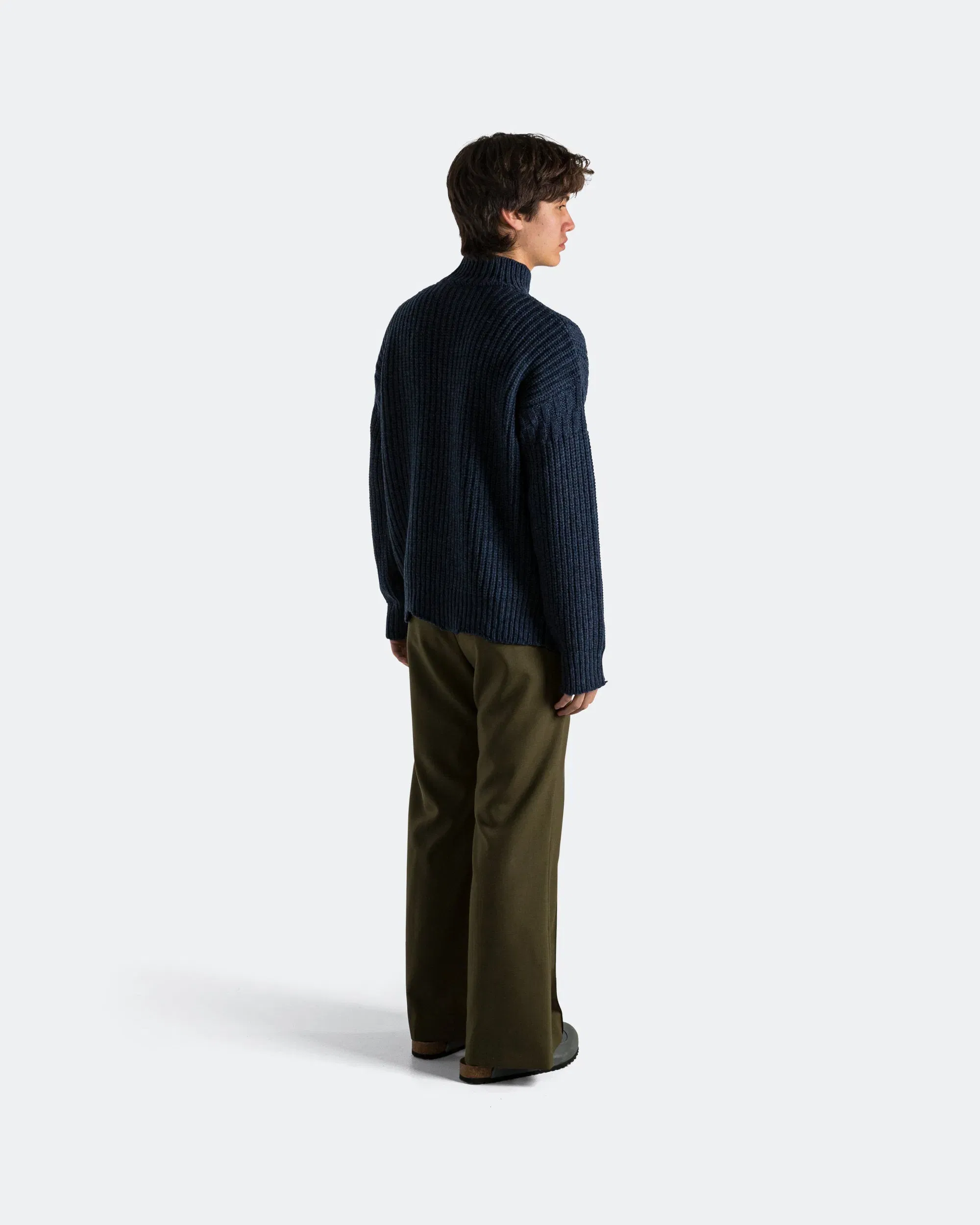 Marni Tropical Wool Trousers - Deep Sage