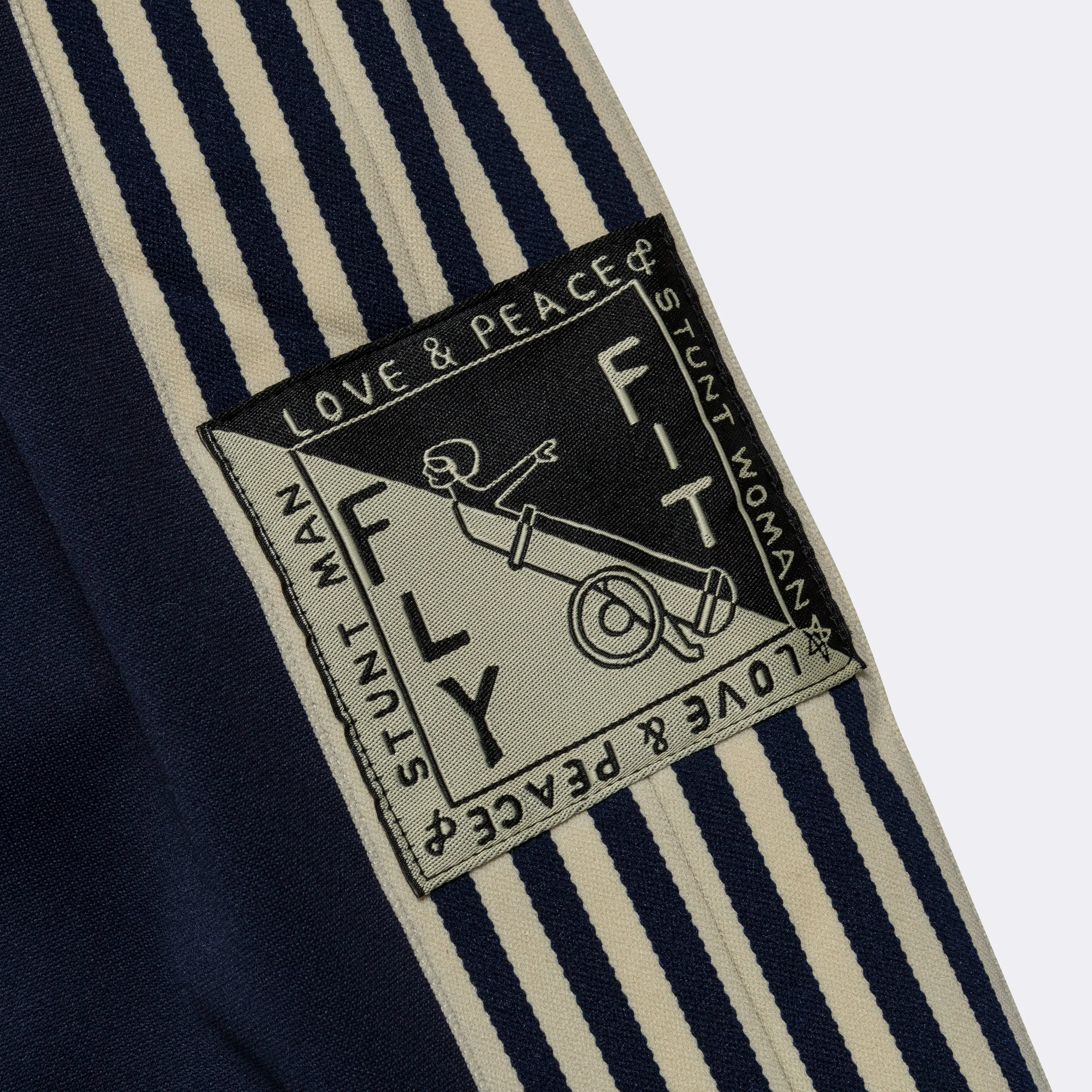 KAPITAL Smooth Heat-Jersey STUNTMEN & WOMEN Track Pants - Navy