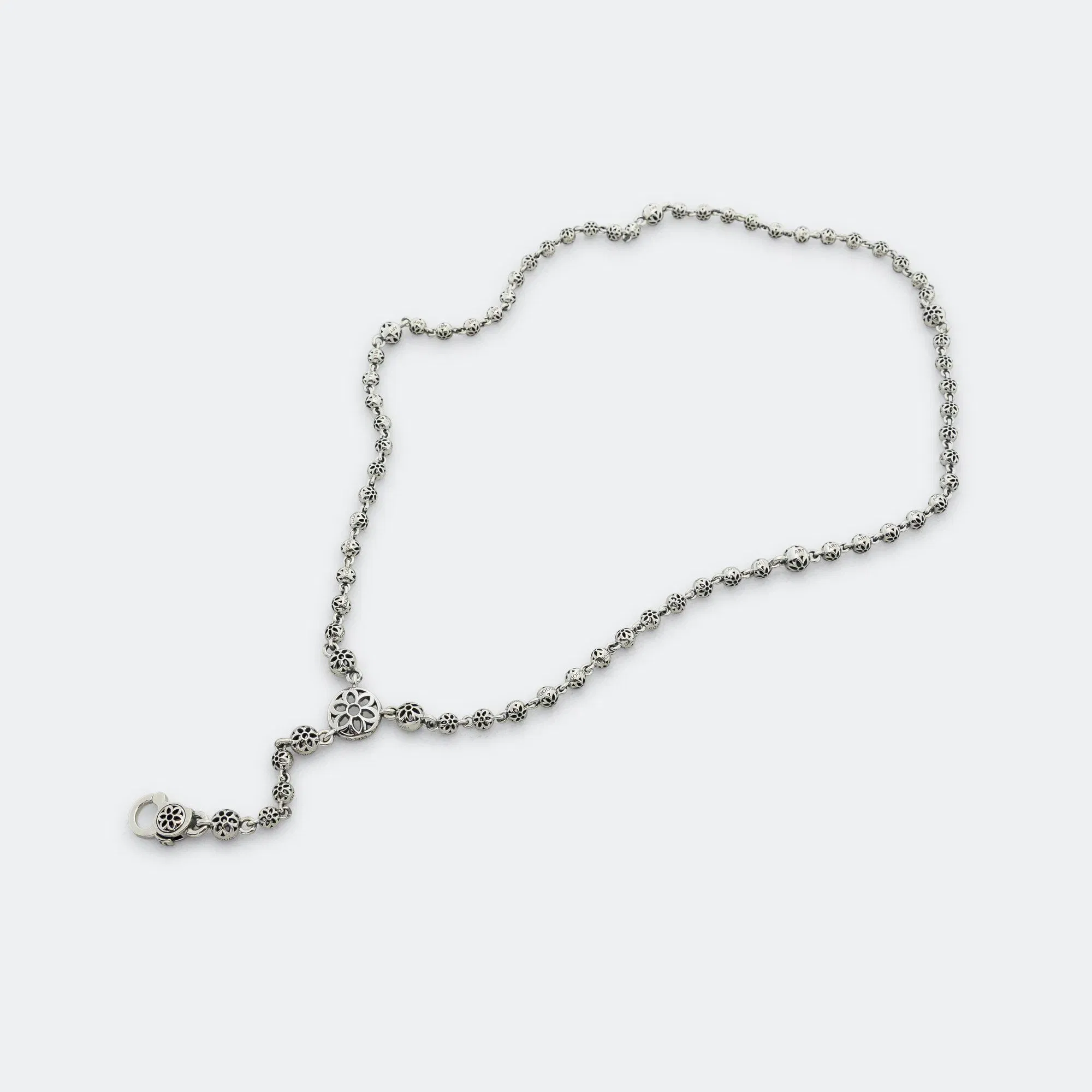 Good Art Hlywd Oyster Rosary Necklace - 925 Silver