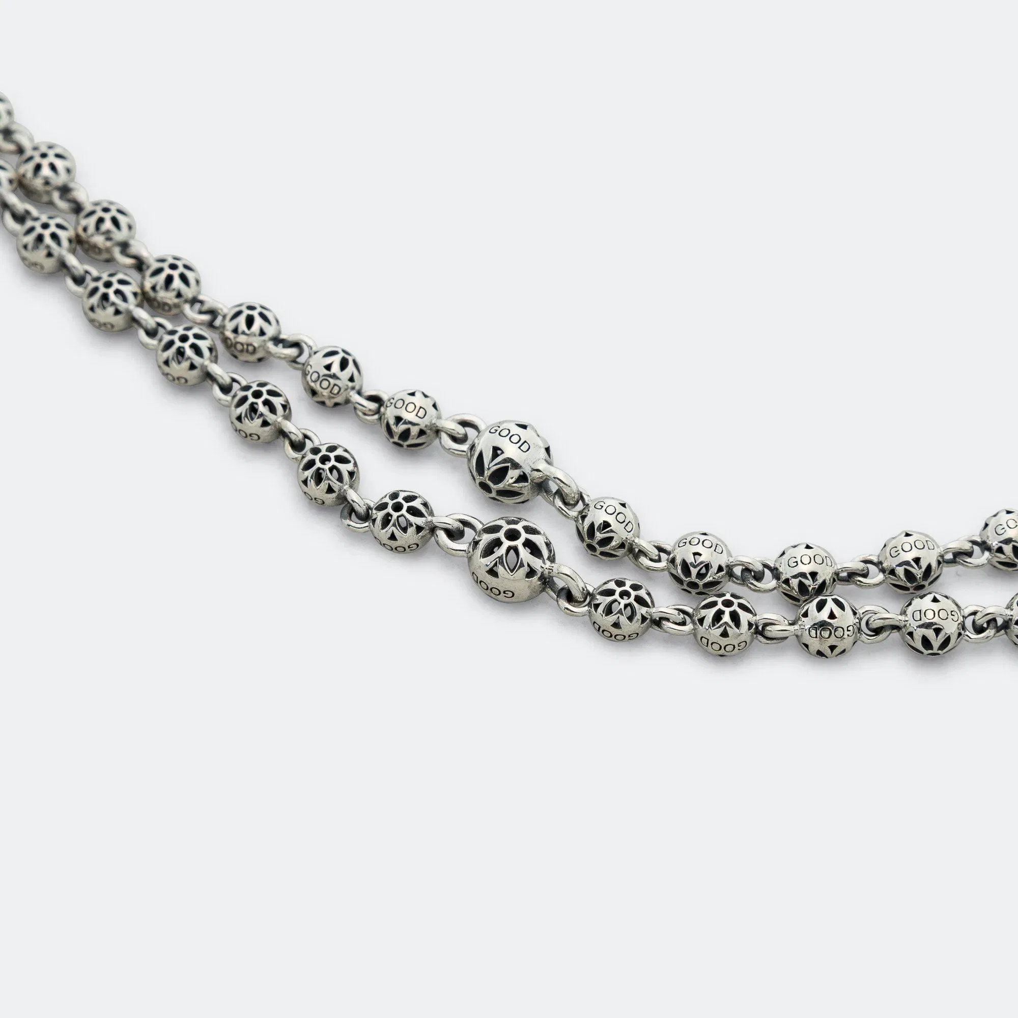 Good Art Hlywd Oyster Rosary Necklace - 925 Silver