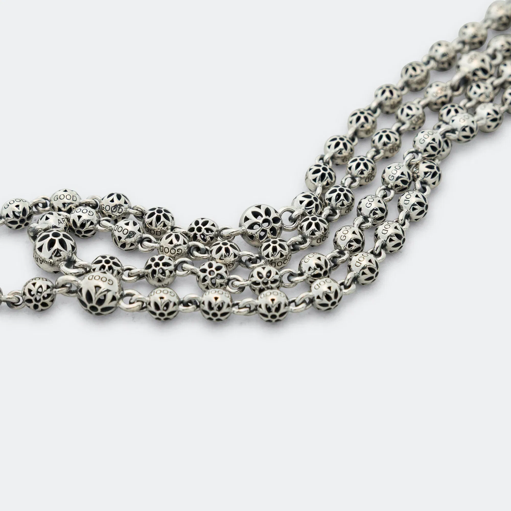 Good Art Hlywd Oyster Rosary Necklace - 925 Silver