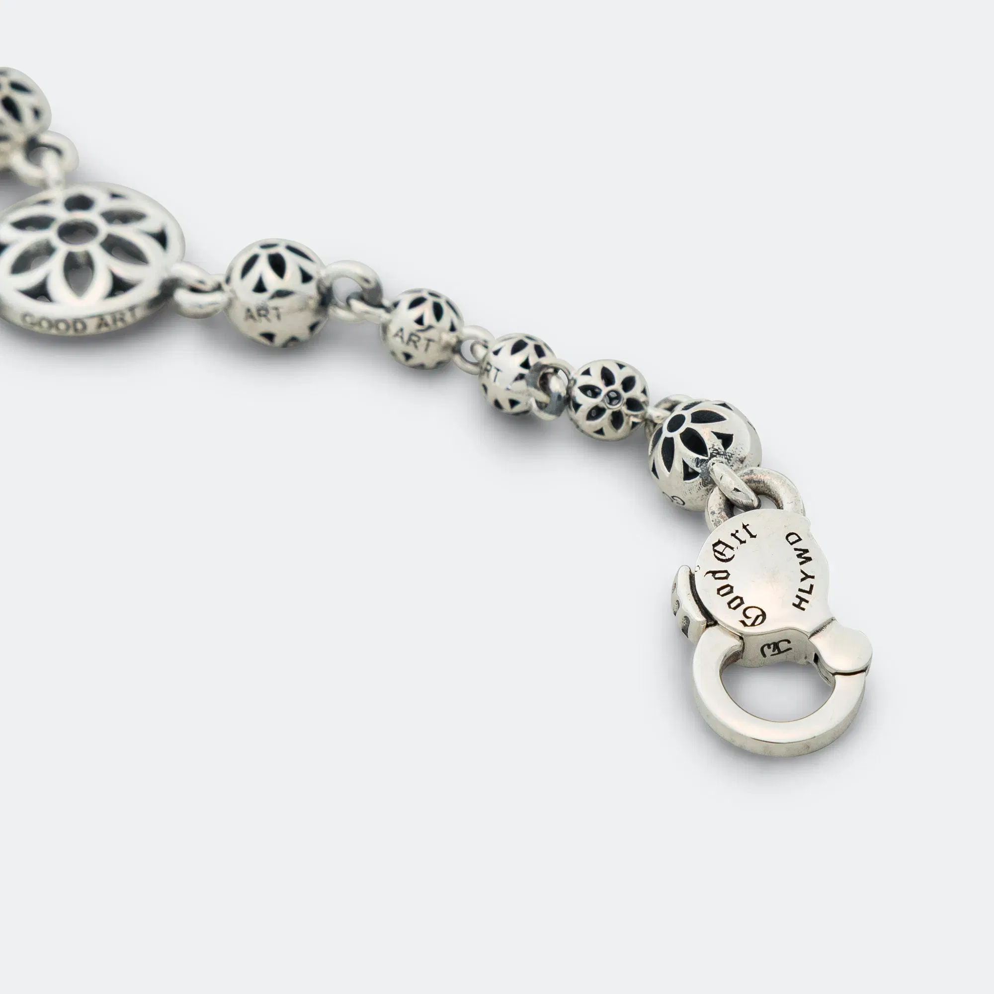 Good Art Hlywd Oyster Rosary Necklace - 925 Silver