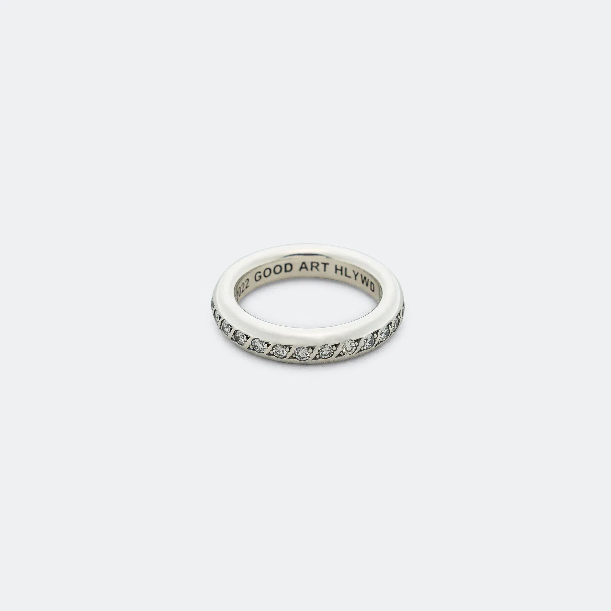 Good Art Hlywd Spacer Ring - White Diamond Pave/925 Silver