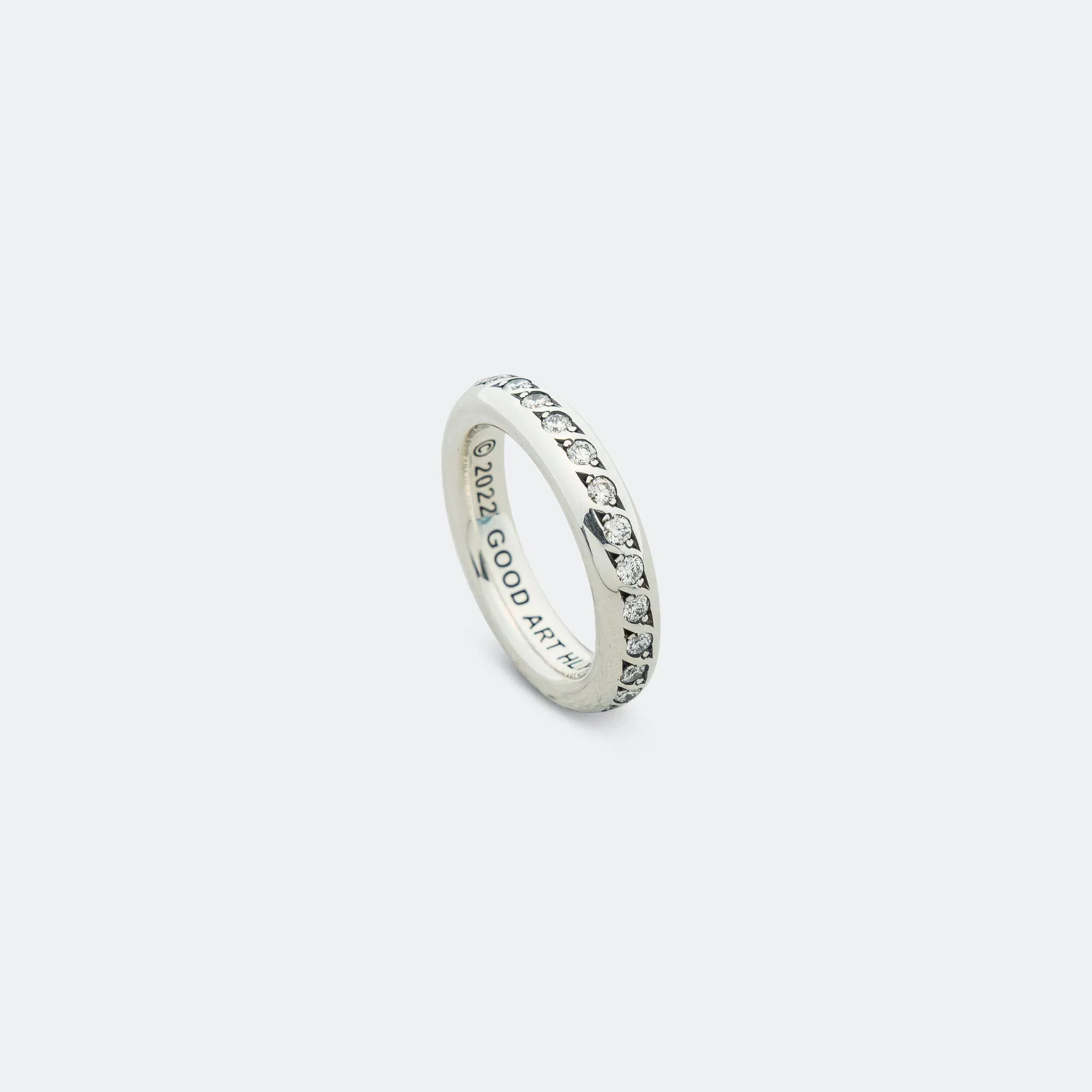 Good Art Hlywd Spacer Ring - White Diamond Pave/925 Silver