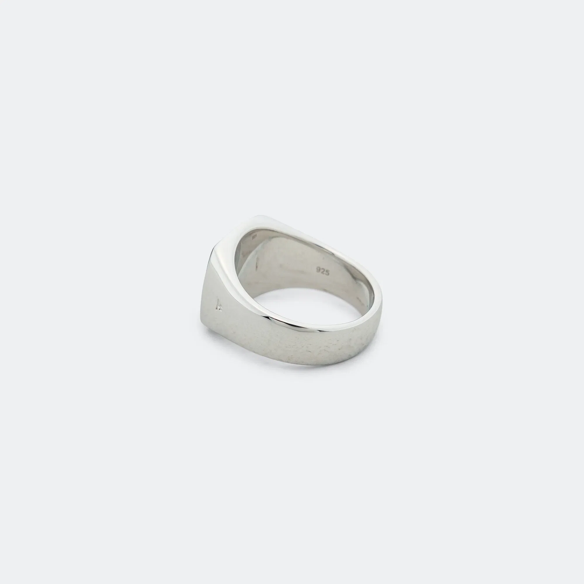 Tom Wood Cushion Ring - Black Larvikite/925 Silver