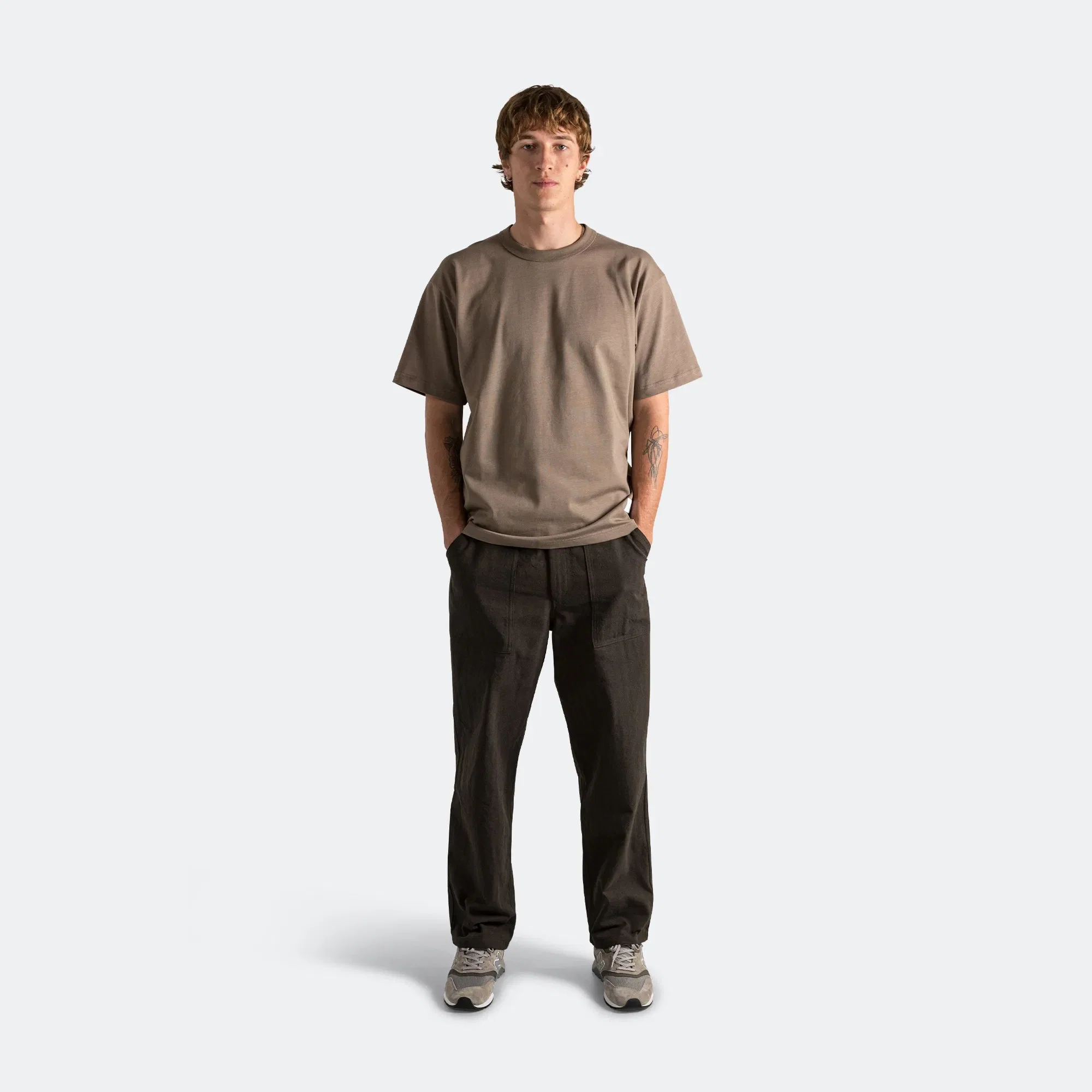 Norse Projects Simon Heavy T-Shirt x UP THERE - Walnut