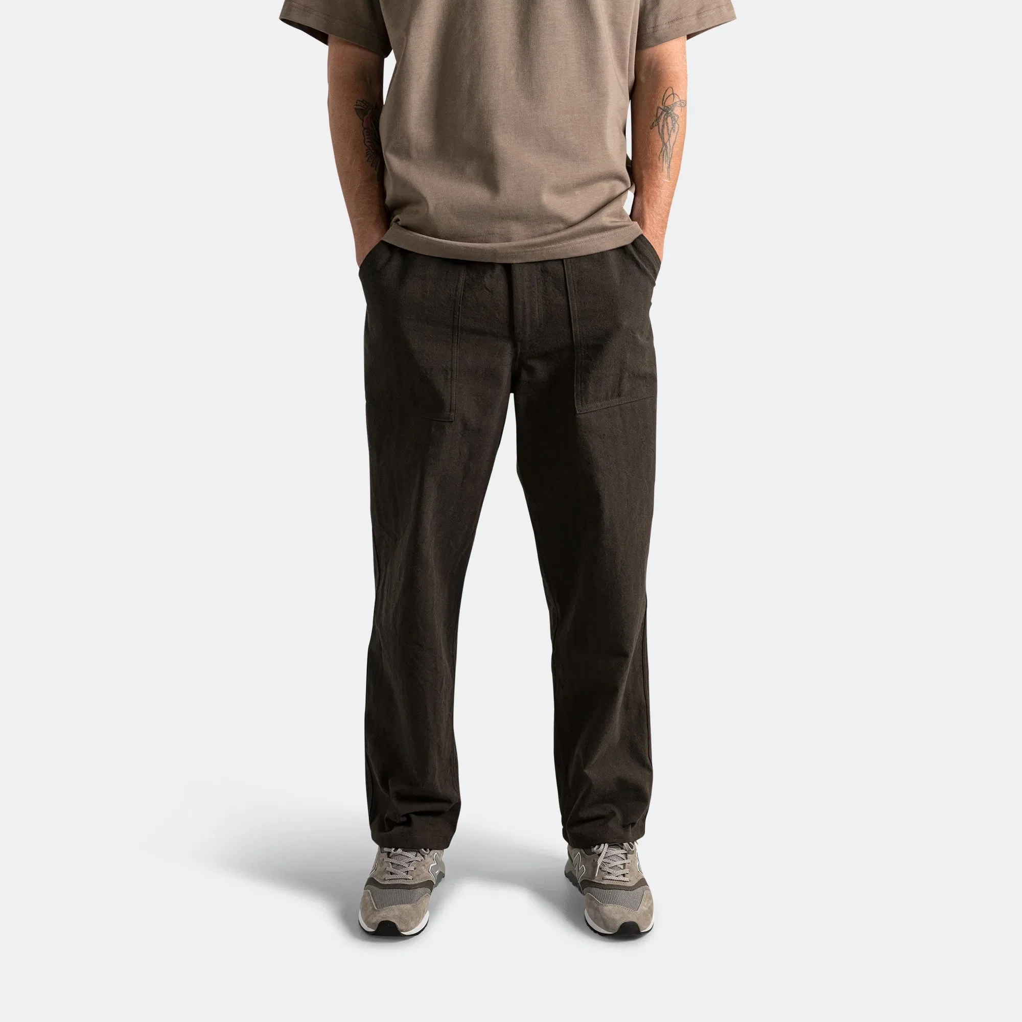 Norse Projects Ragnar Relaxed Herringbone Pant x UP THERE - Beech Green