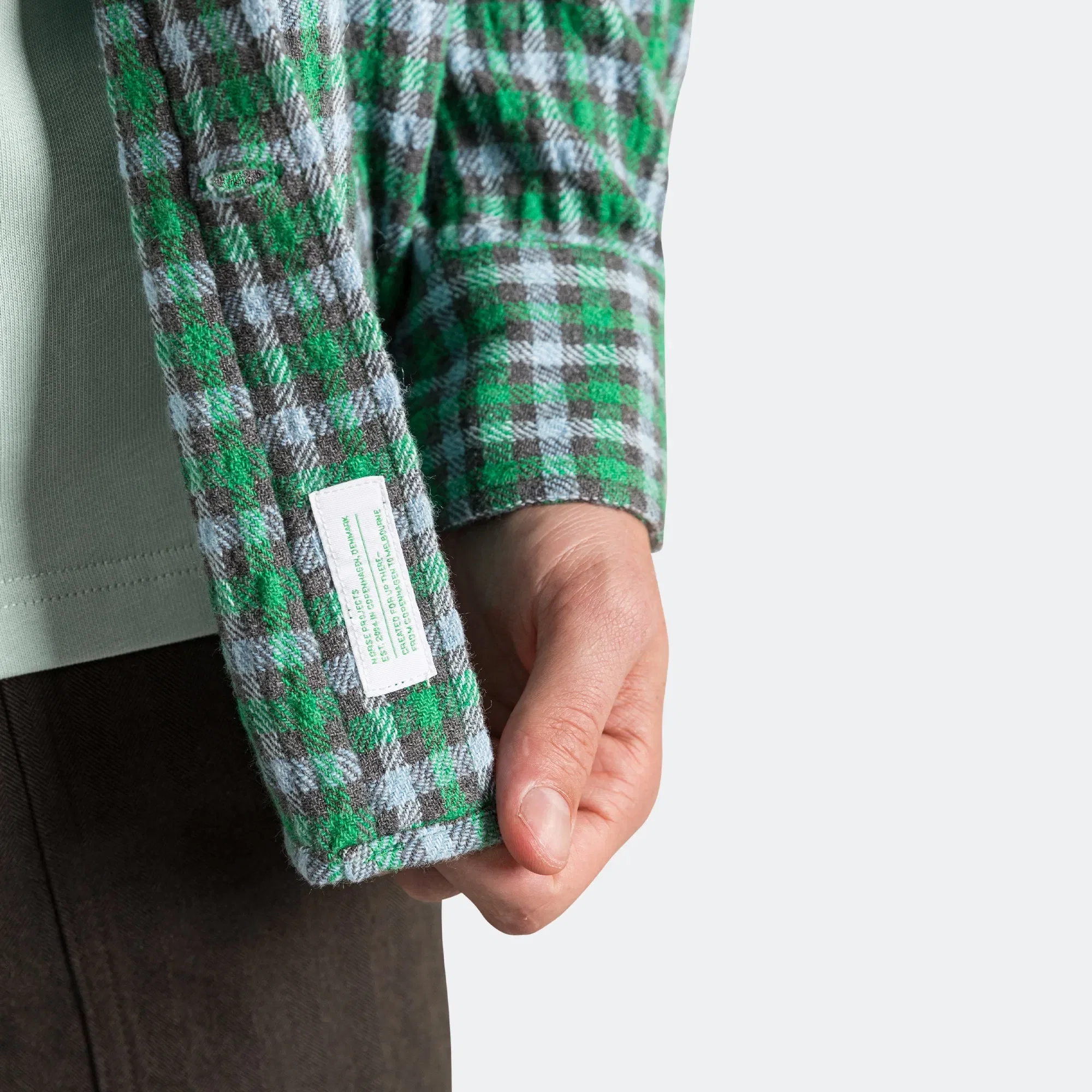 Norse Projects Ole Oversized Check Shirt x UP THERE - Olive Night