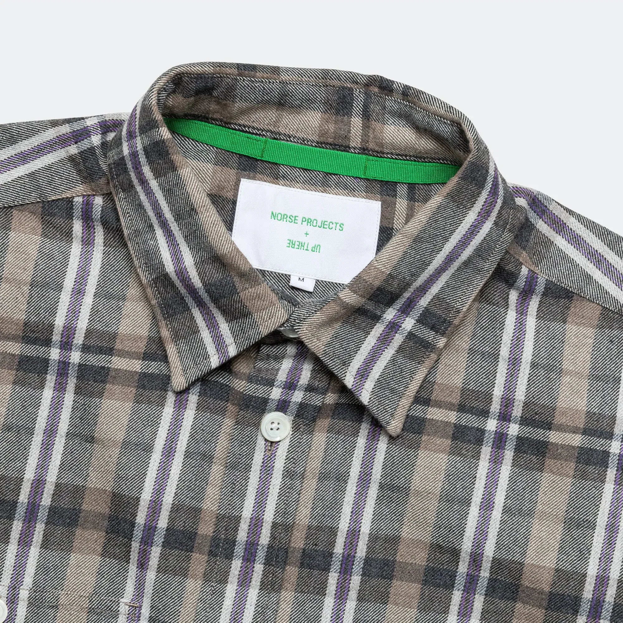 Norse Projects Ole Oversized Check Shirt x UP THERE - Charcoal Grey