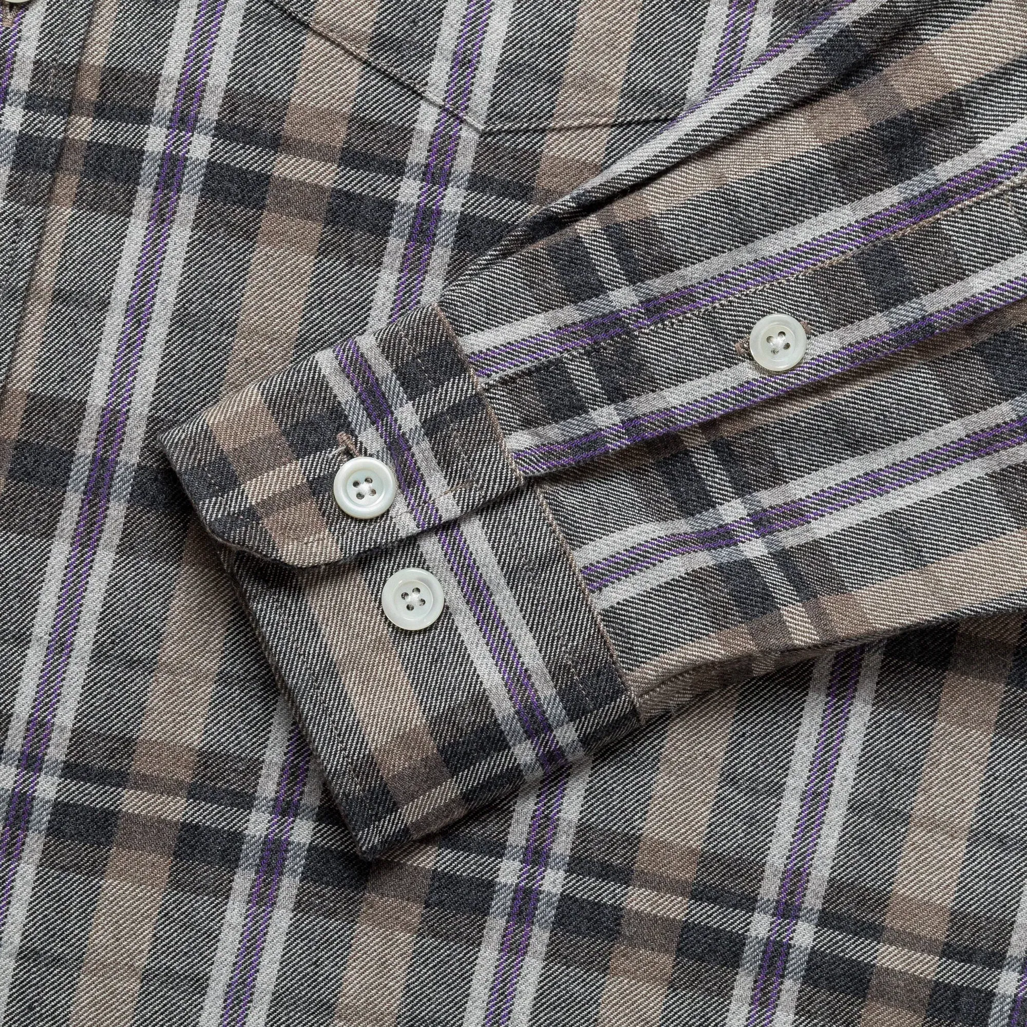Norse Projects Ole Oversized Check Shirt x UP THERE - Charcoal Grey