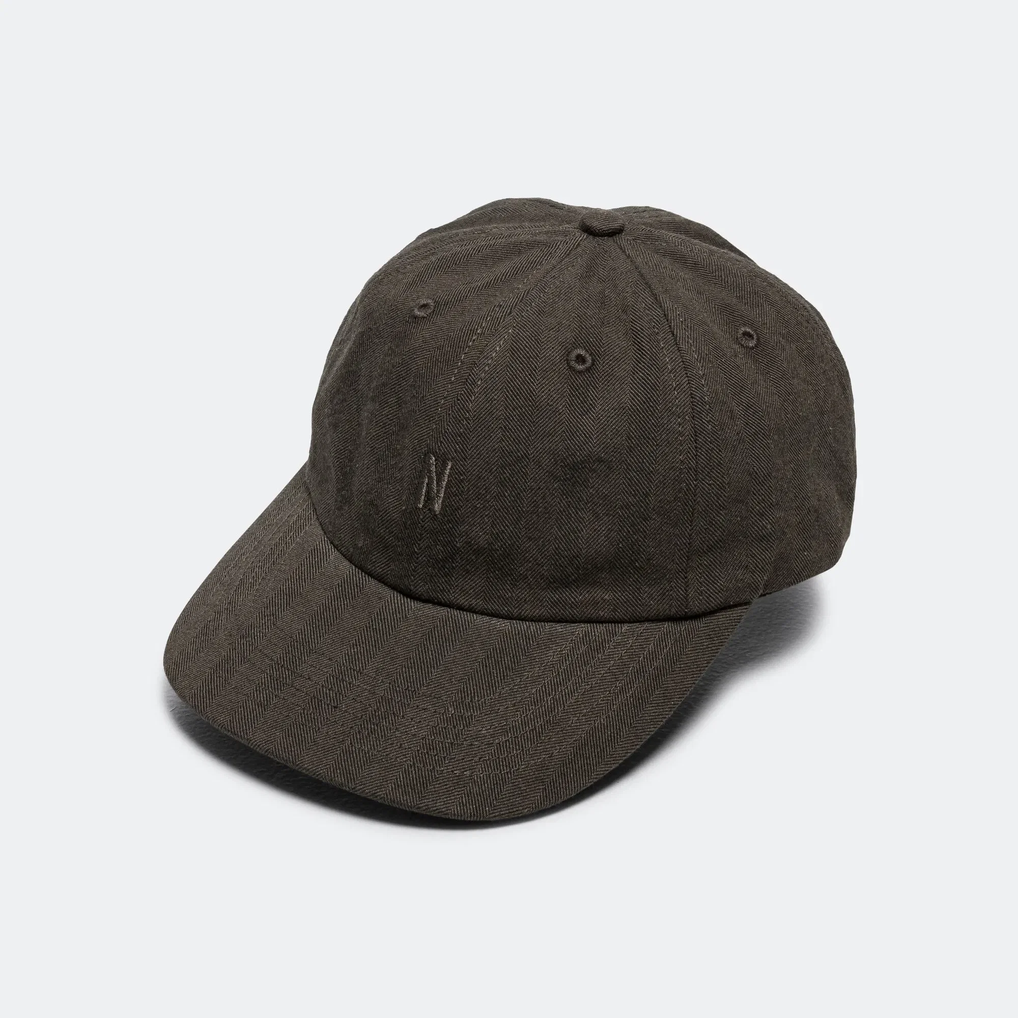 Norse Projects Herringbone 6-Panel Cap x UP THERE - Beech Green