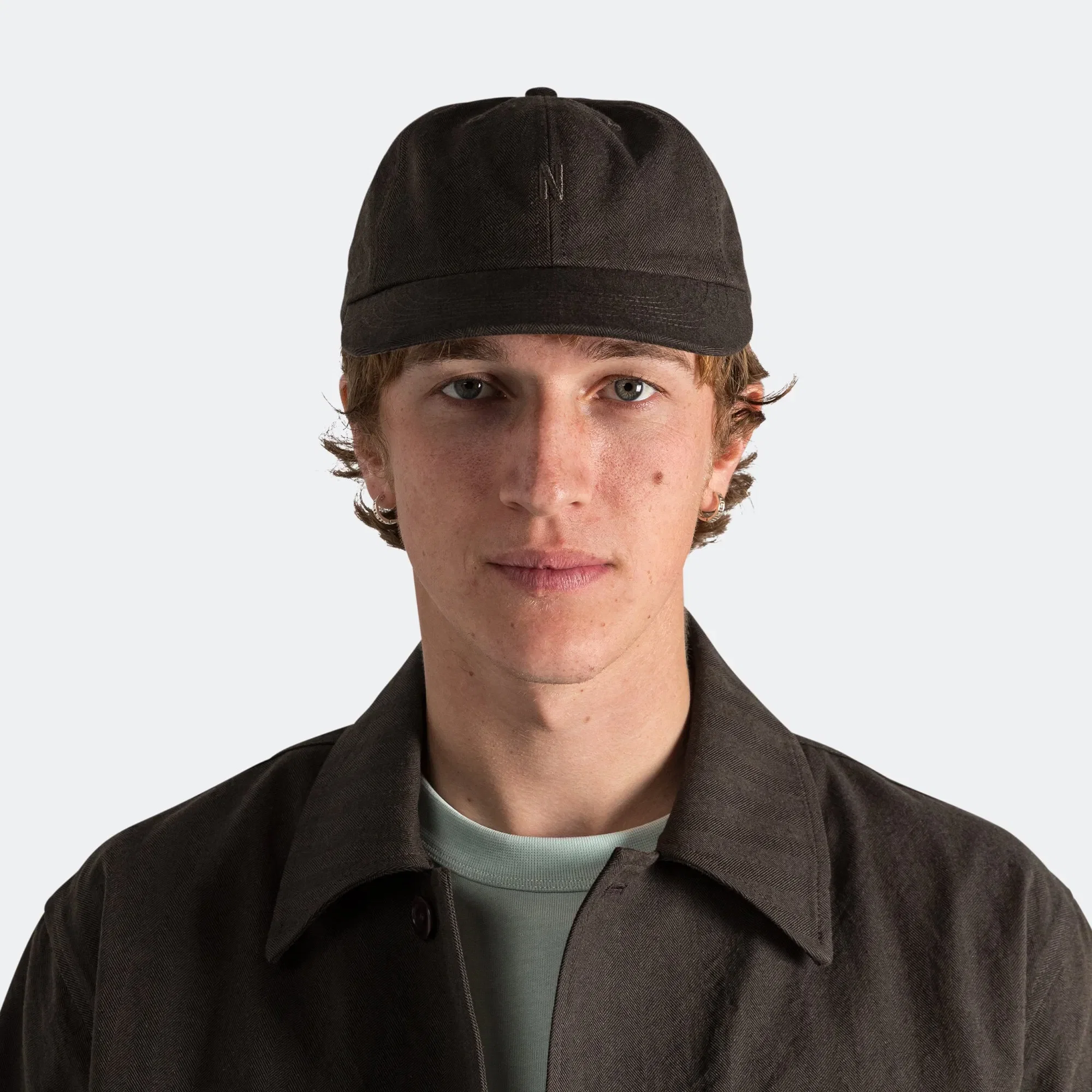 Norse Projects Herringbone 6-Panel Cap x UP THERE - Beech Green