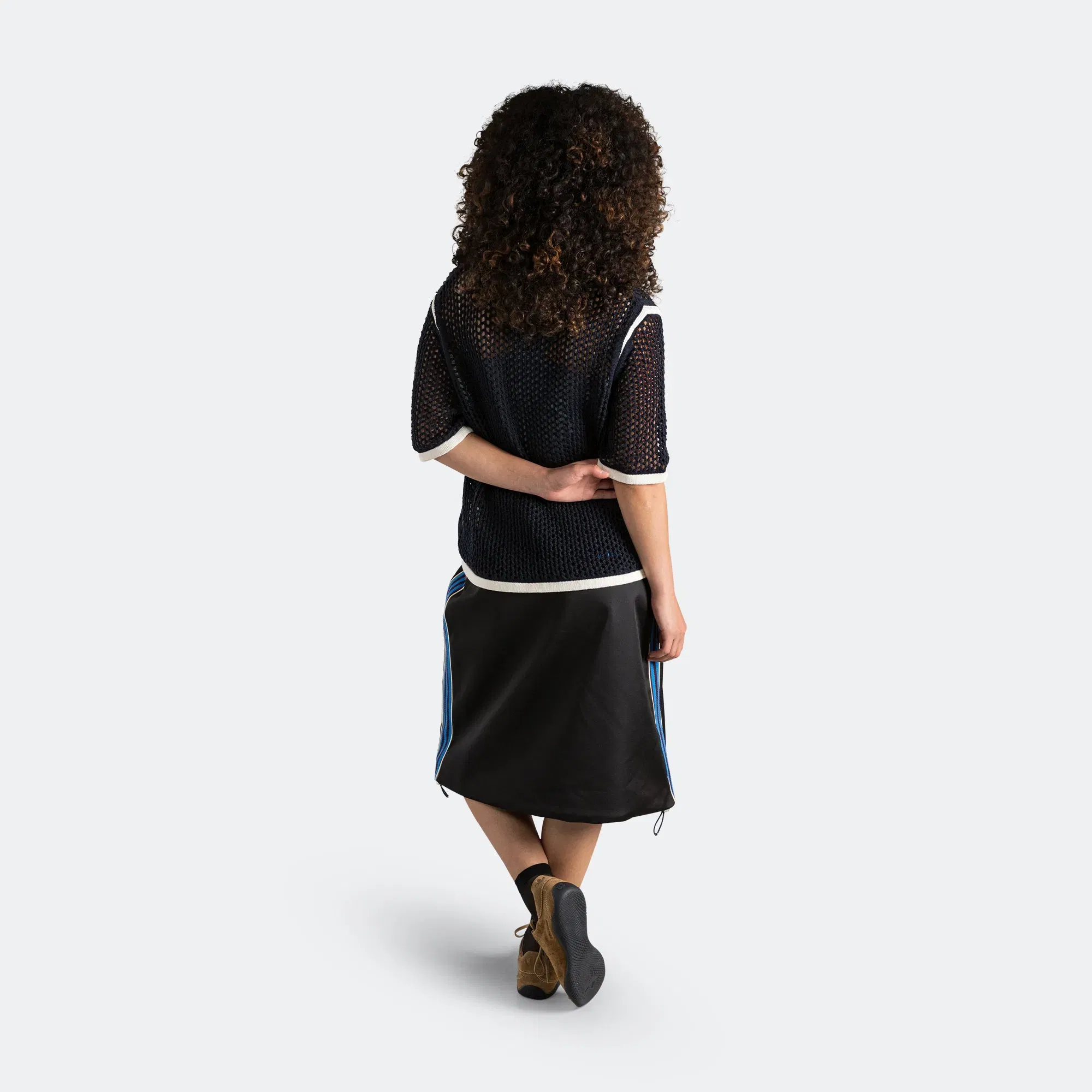 adidas Womens Satin Skirt x Wales Bonner - Black