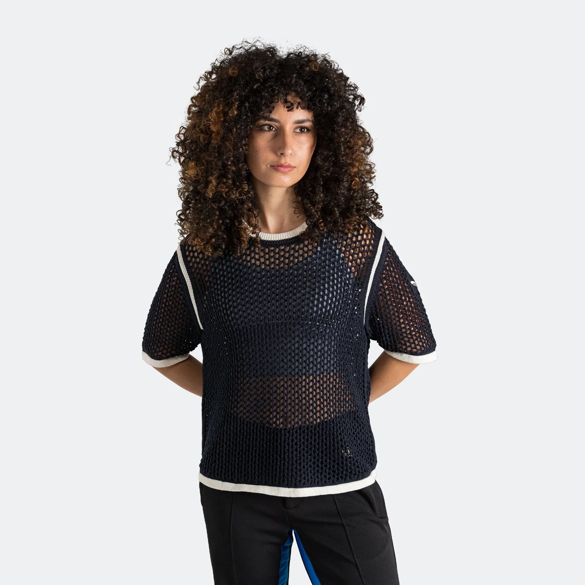 adidas Womens Knit Tee x Wales Bonner - Night Navy