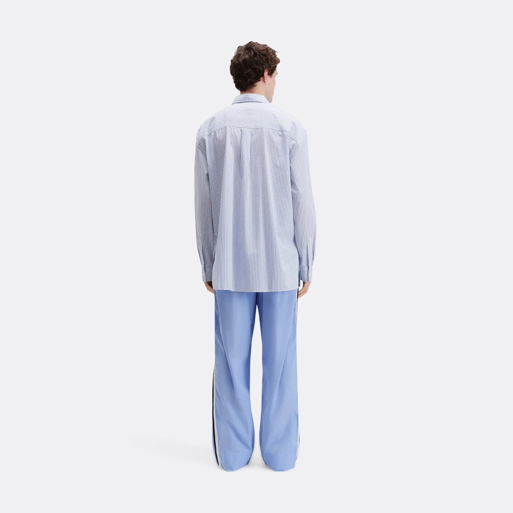TEKLA Pyjama Shirt - Orchid Stripes Cotton Poplin