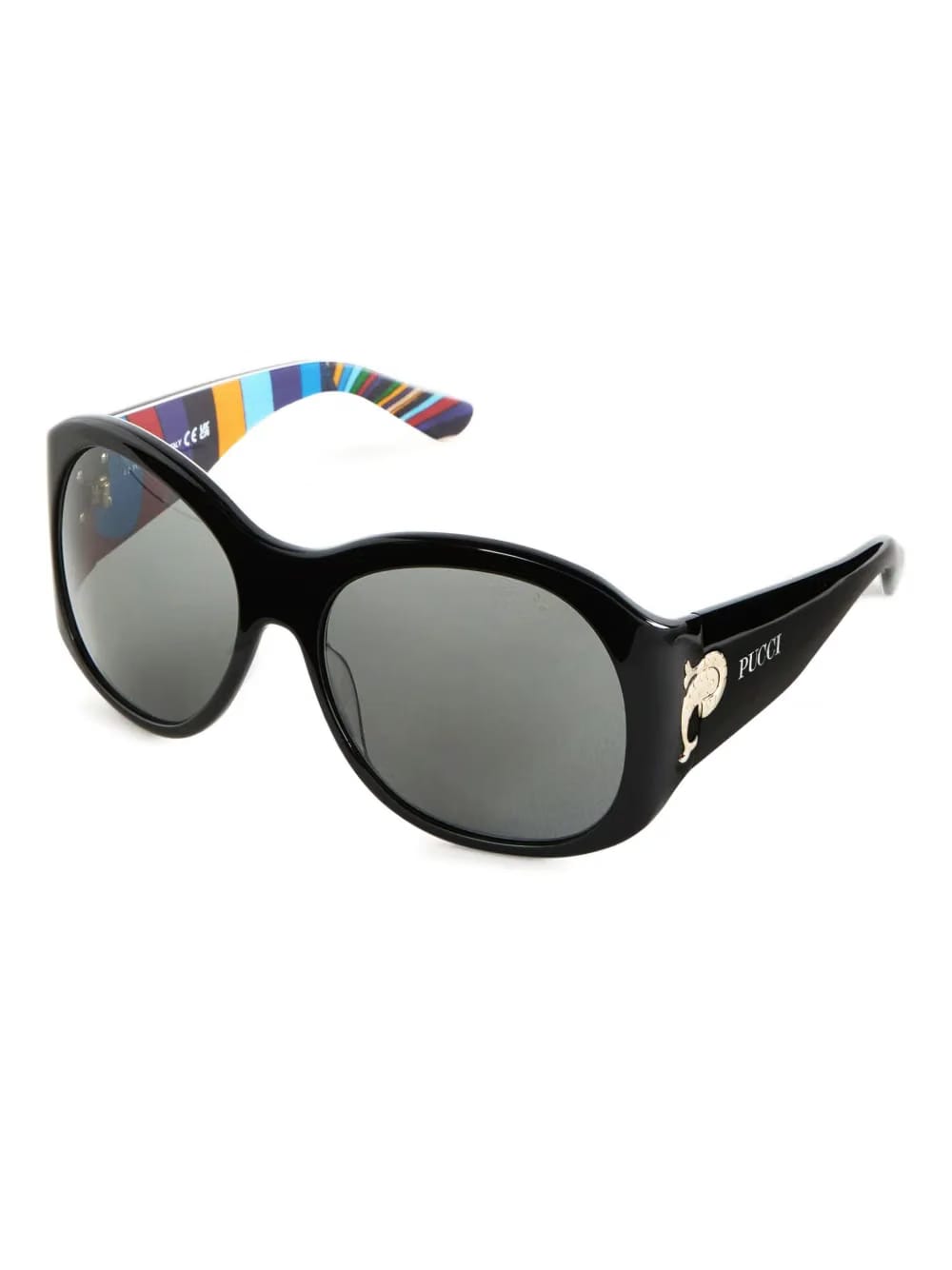 round-frame logo-detail sunglasses