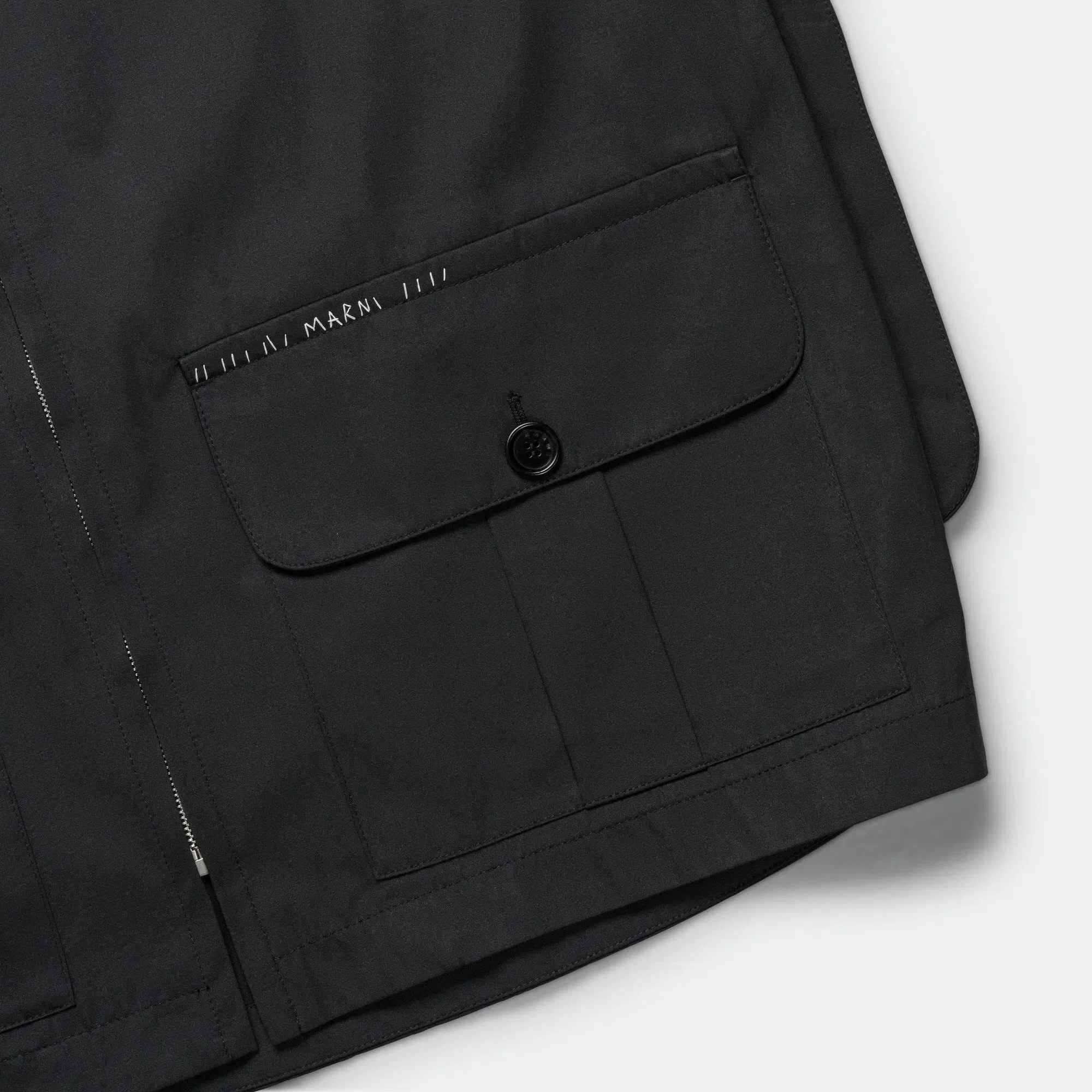 Marni Zip Up Work Jacket - Black