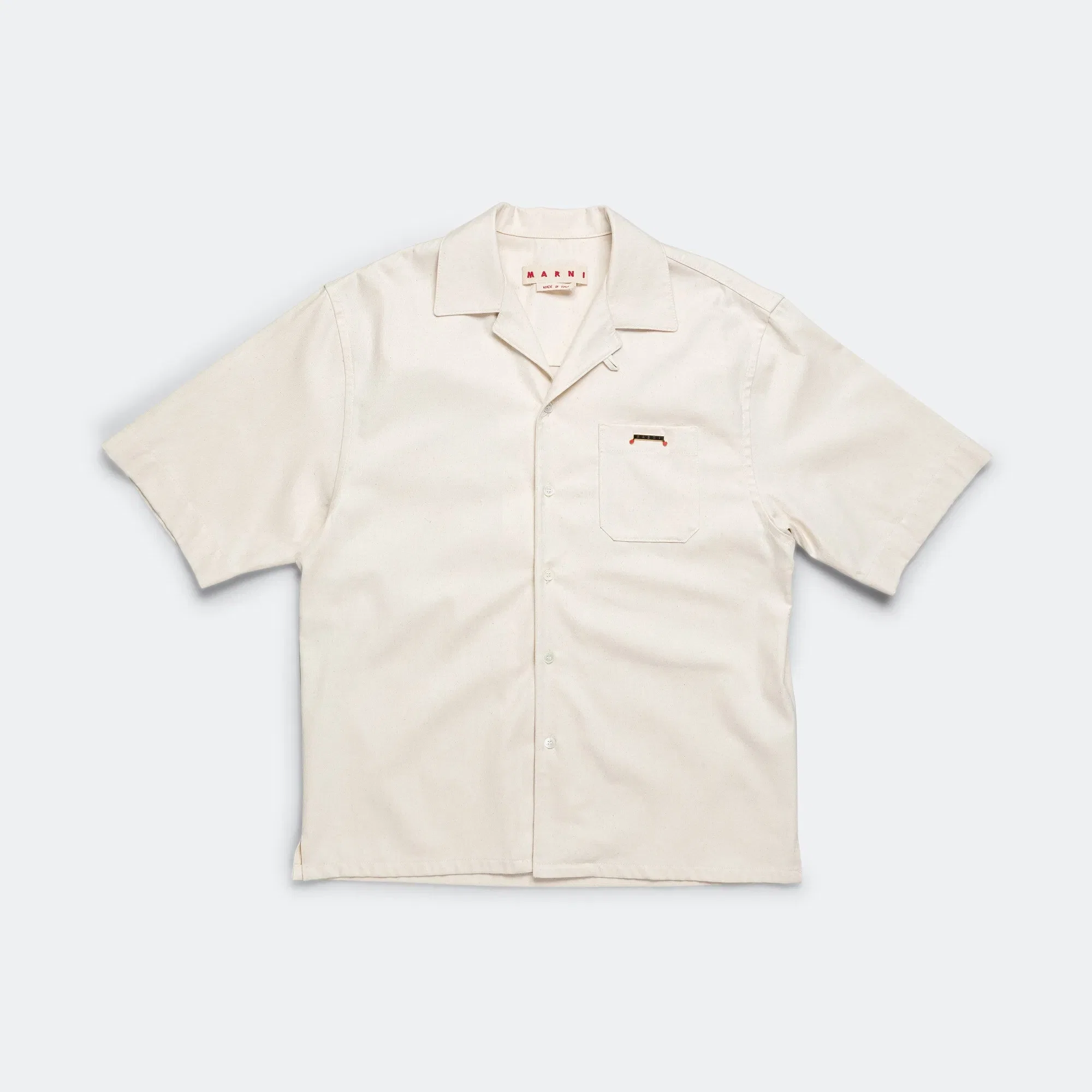Marni Short Sleeve Cotton Shirt - Bone
