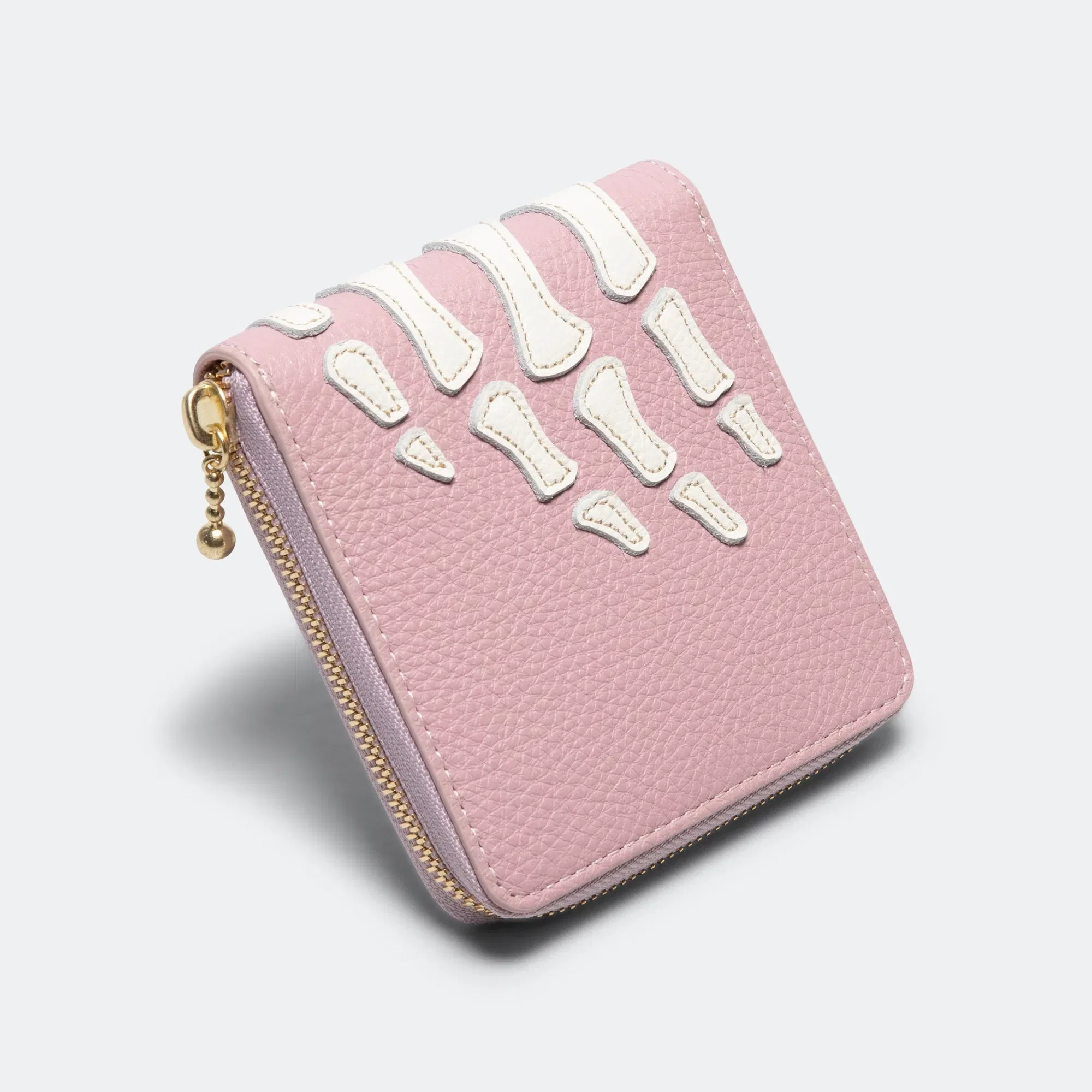 KAPITAL THUMB-UP BONE BAND ZIP Wallet - Pink