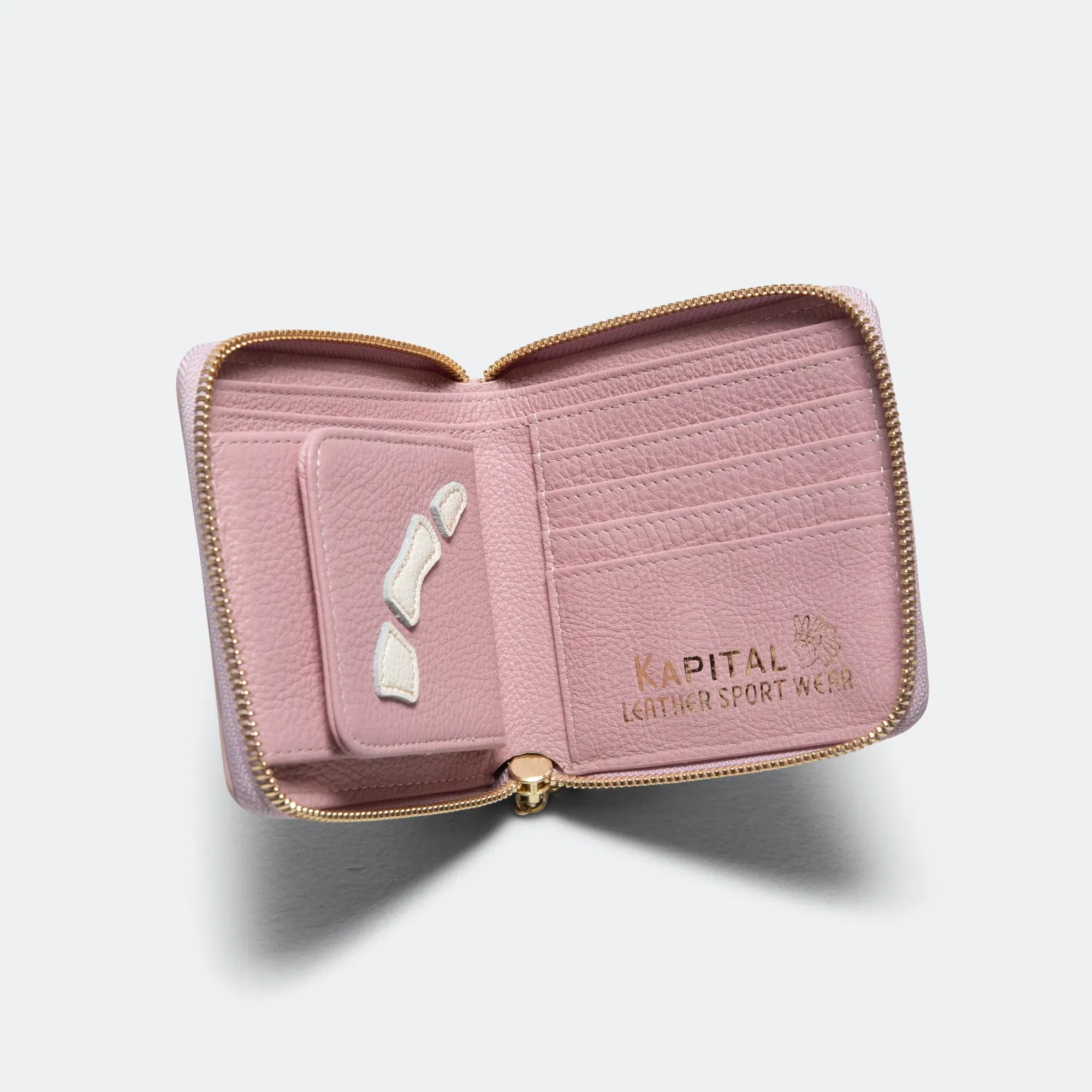 KAPITAL THUMB-UP BONE BAND ZIP Wallet - Pink