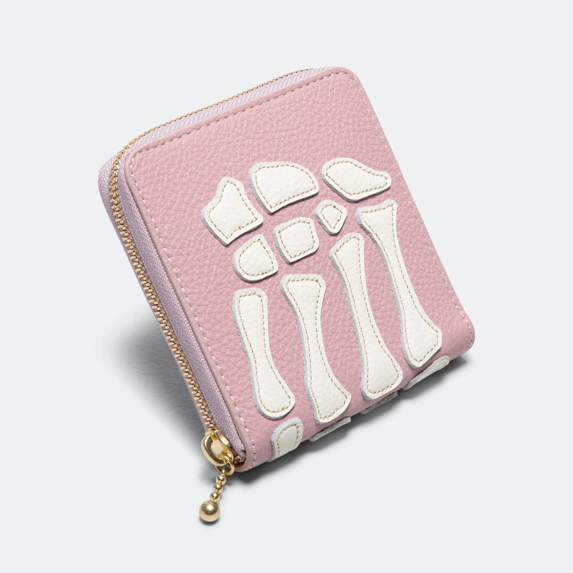 KAPITAL THUMB-UP BONE BAND ZIP Wallet - Pink