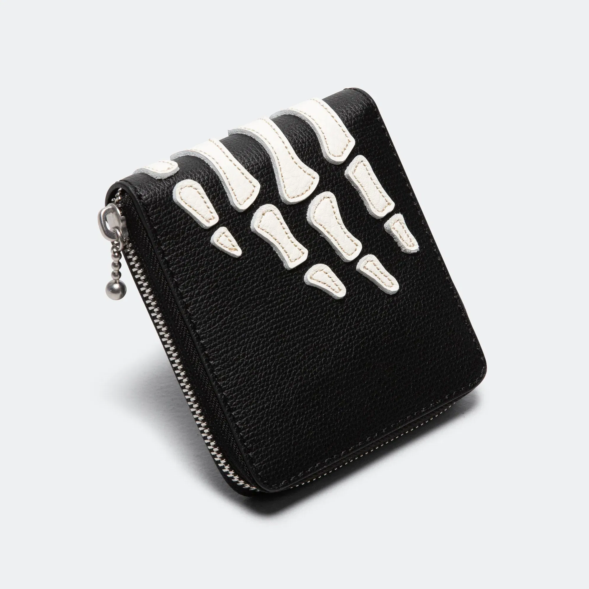 KAPITAL THUMB-UP BONE BAND ZIP Wallet - Black