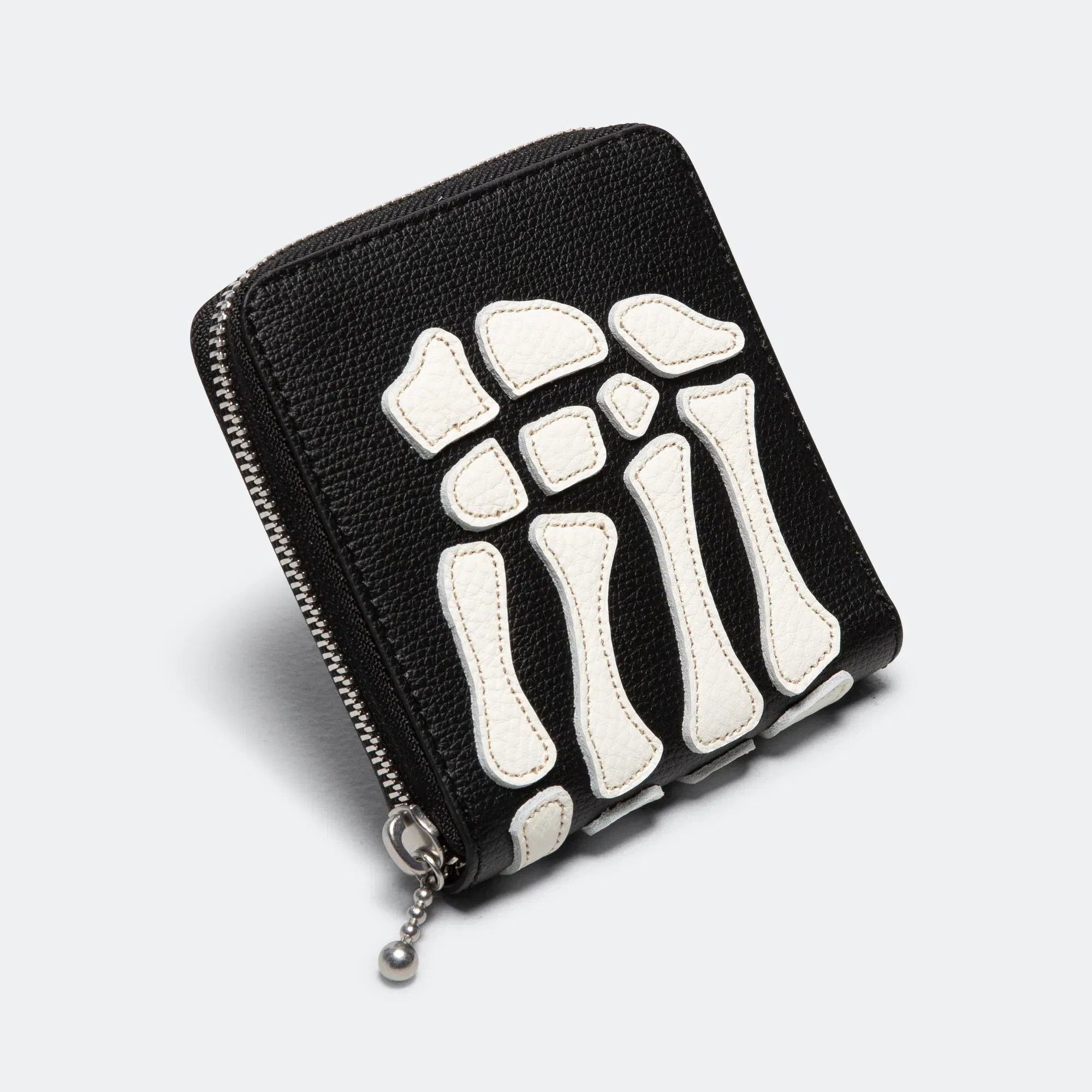 KAPITAL THUMB-UP BONE BAND ZIP Wallet - Black