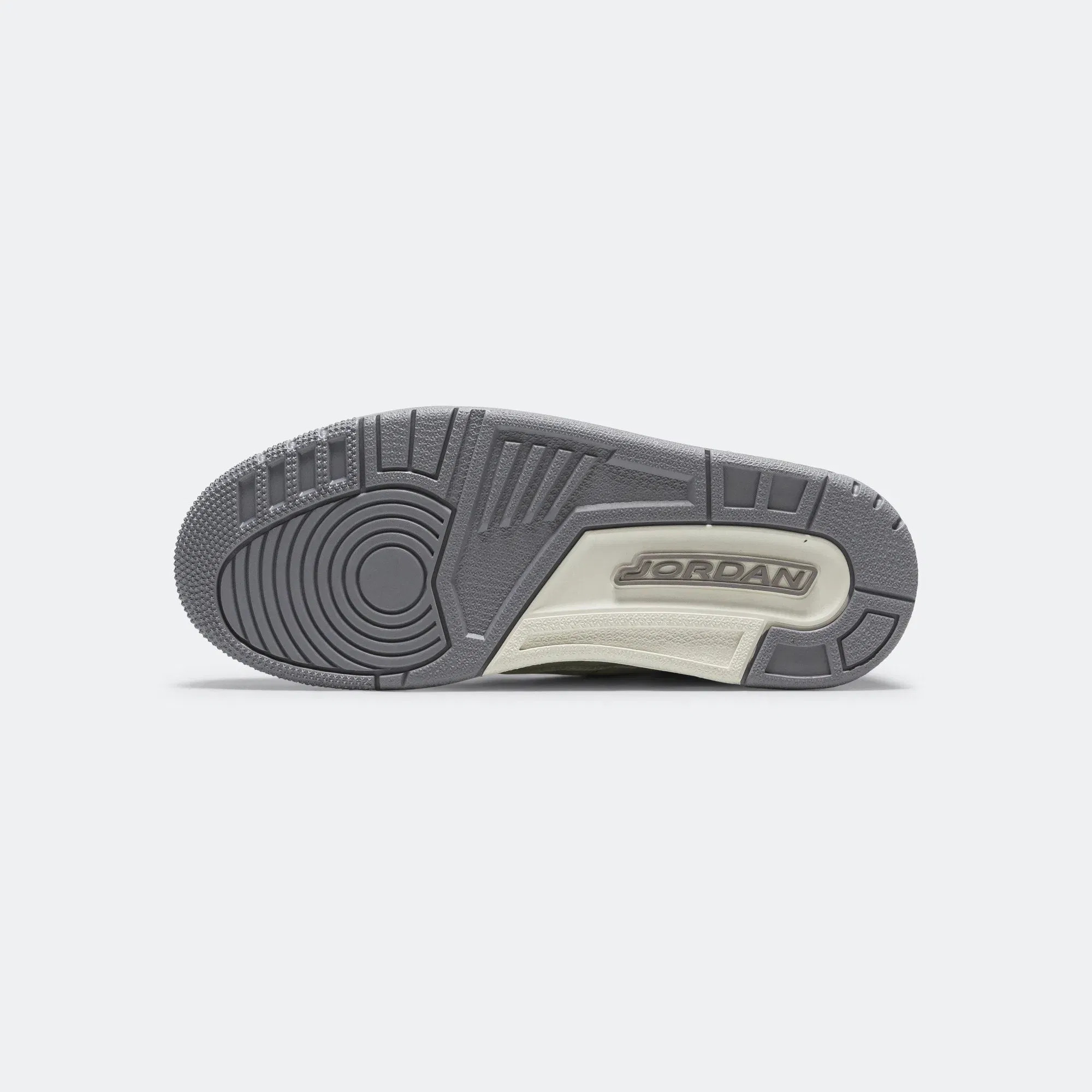 Air Jordan Womens Air Jordan 3 - Sail/Cement Grey-Metallic Silver